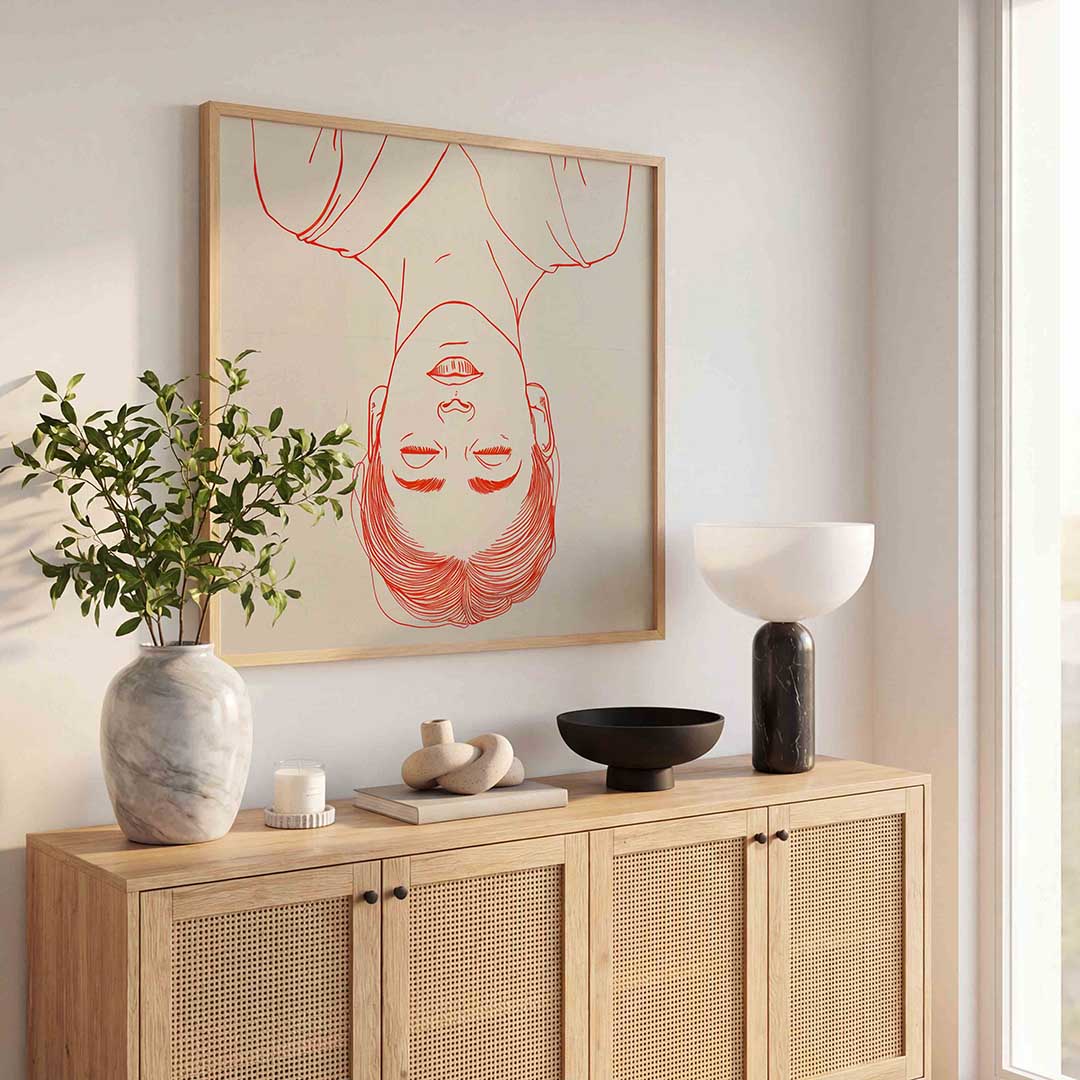Omgekeerd gezicht Poster