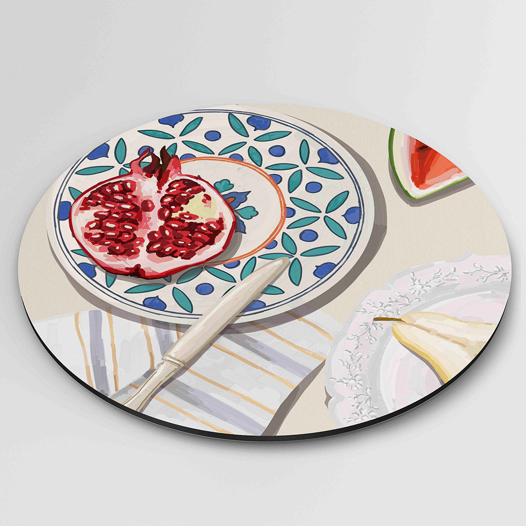 Fruit en servies Muurcirkel