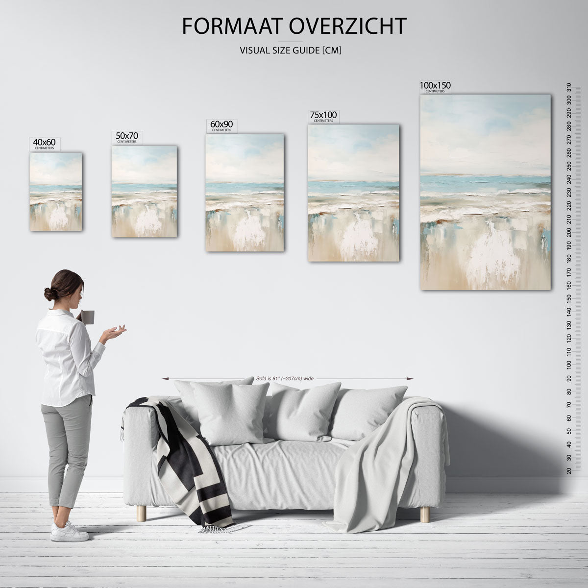 Rustige zeezichten Kunstwerk