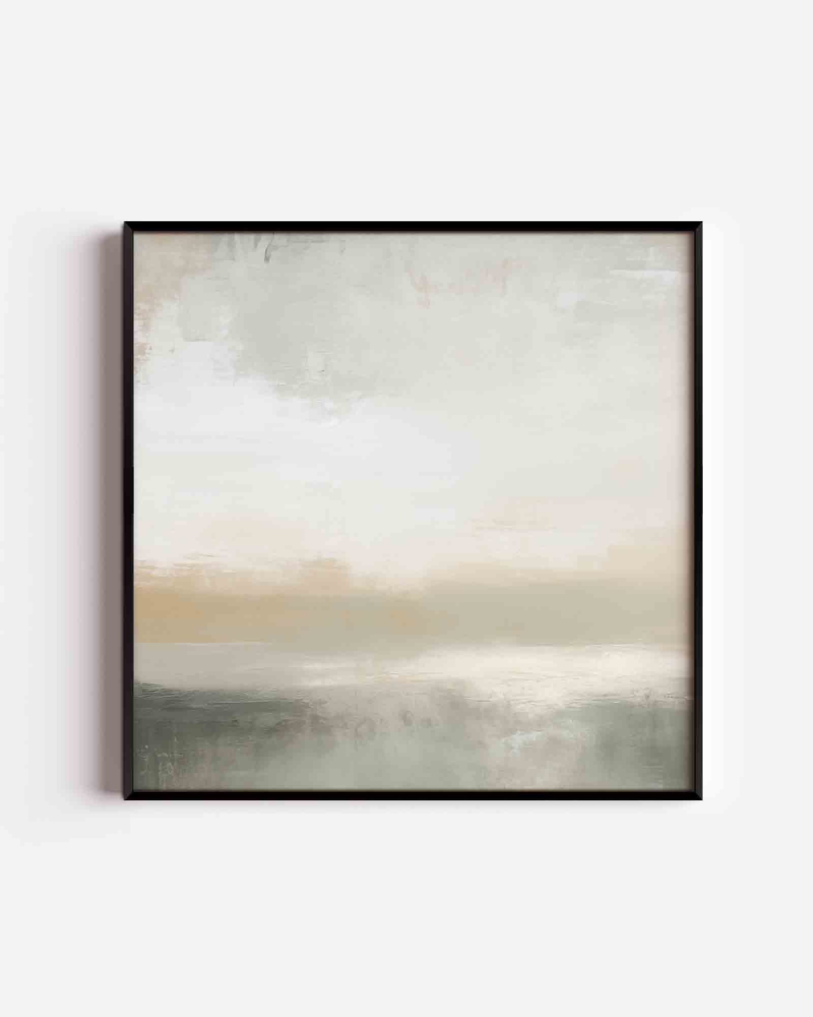 Abstracte beige en grijze Poster