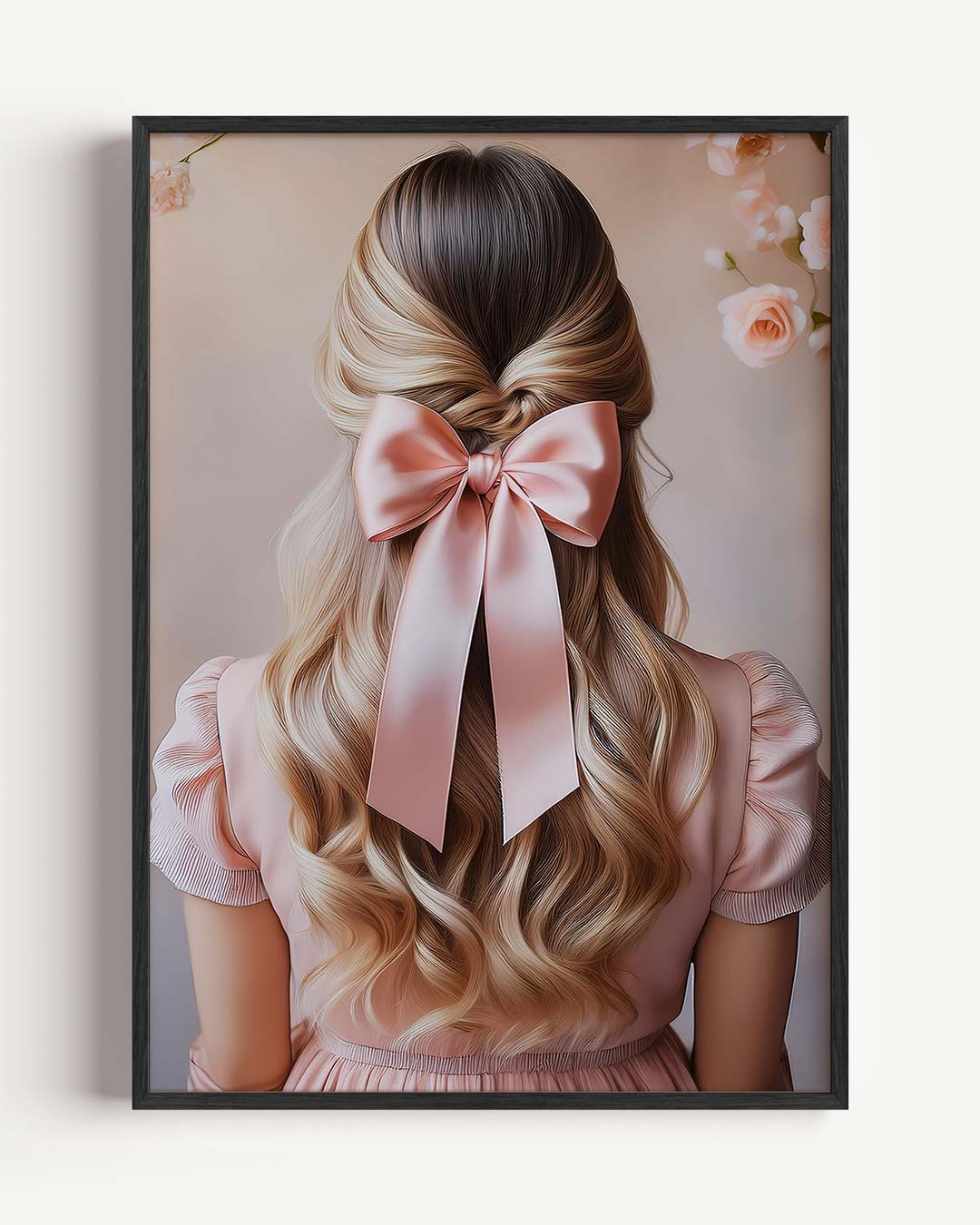 Elegante Roze Strik Poster-WallArtistic