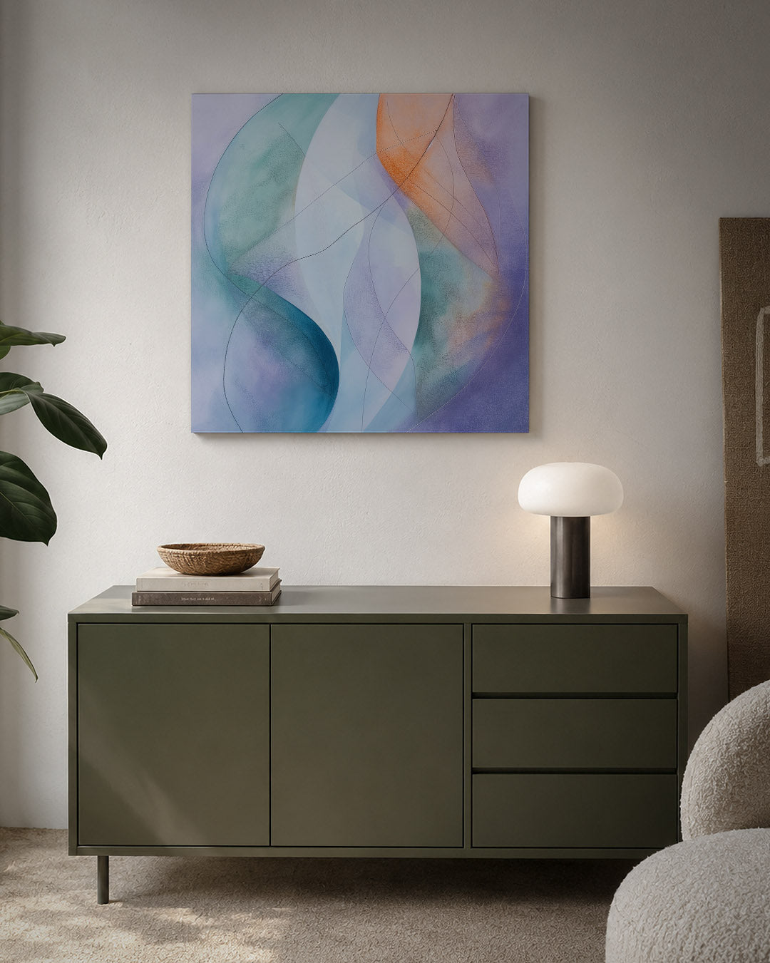 Vloeiende kleuren Kunstwerk