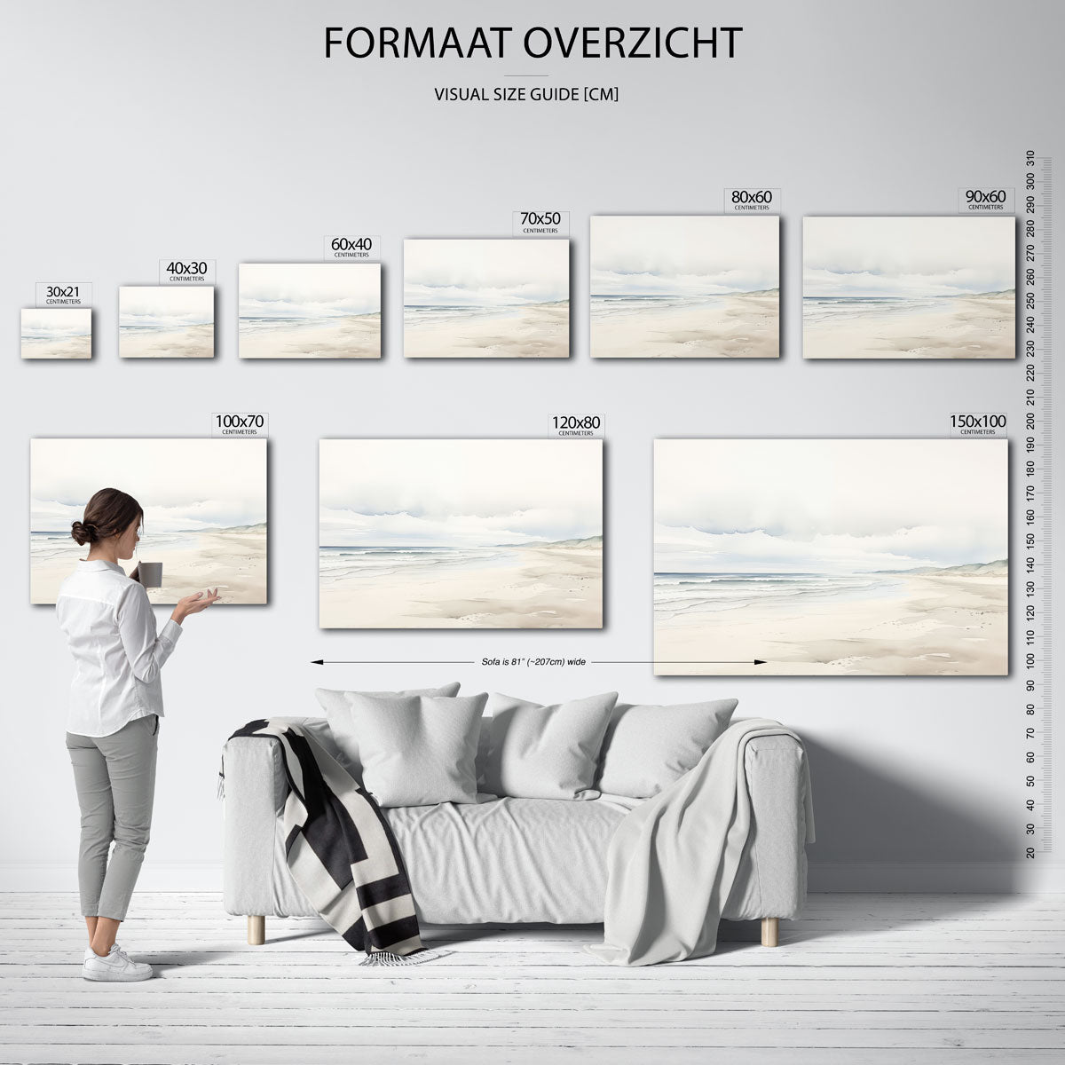 Strand en zee Poster