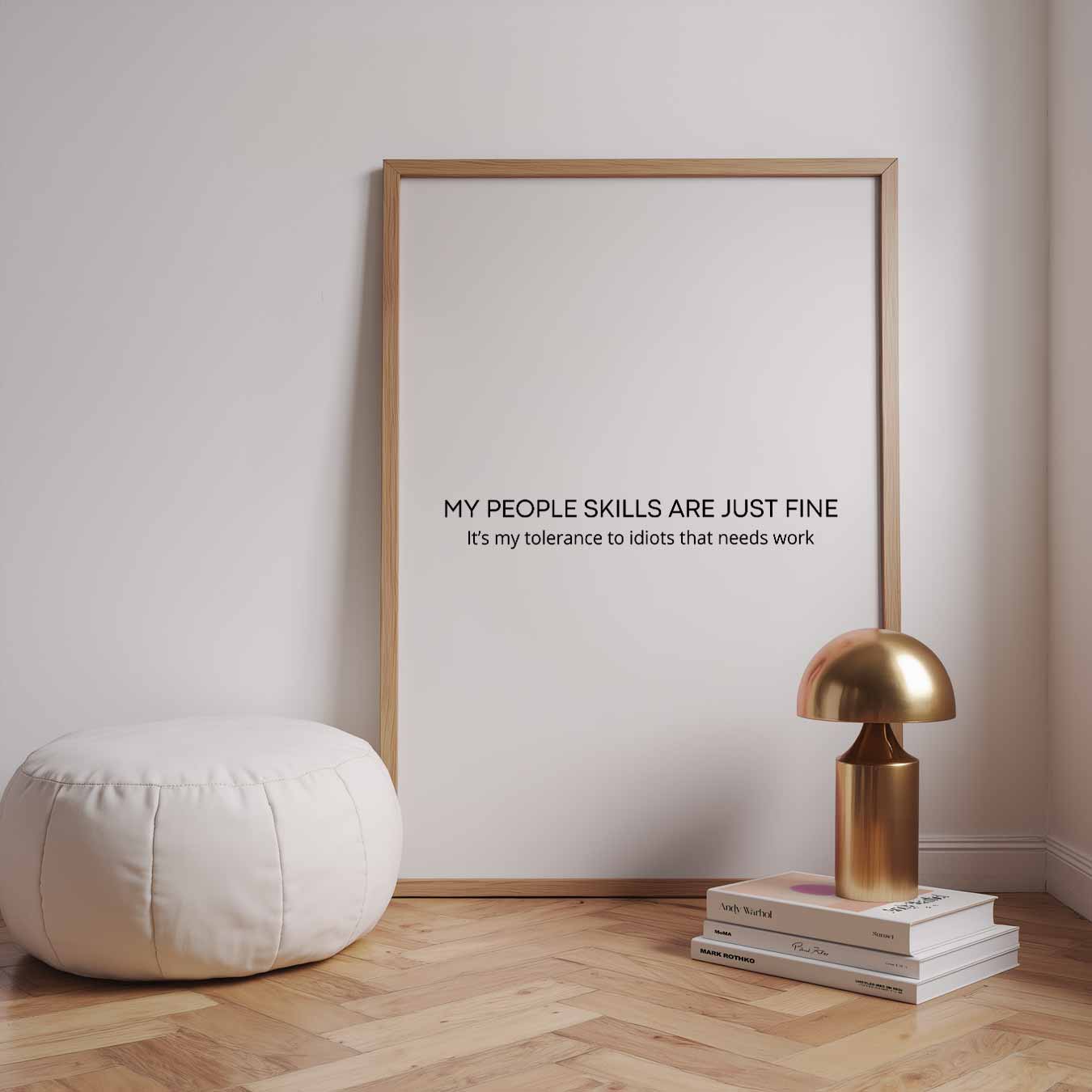 Humoristische Mensenvaardigheden Poster-WallArtistic