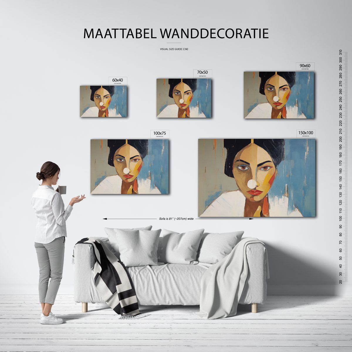 Portret compositie Kunstwerk