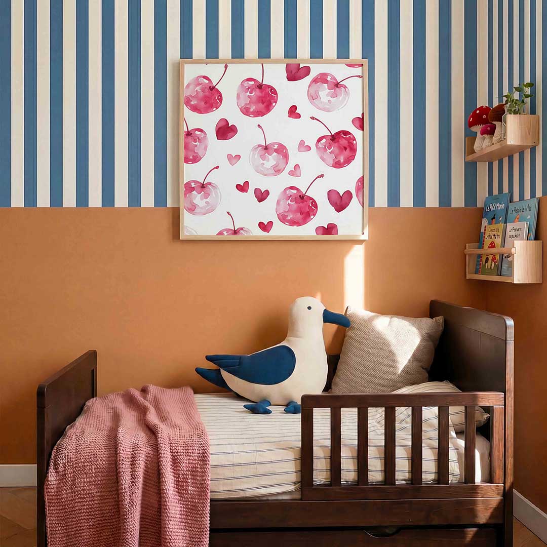 Kersen en harten Poster