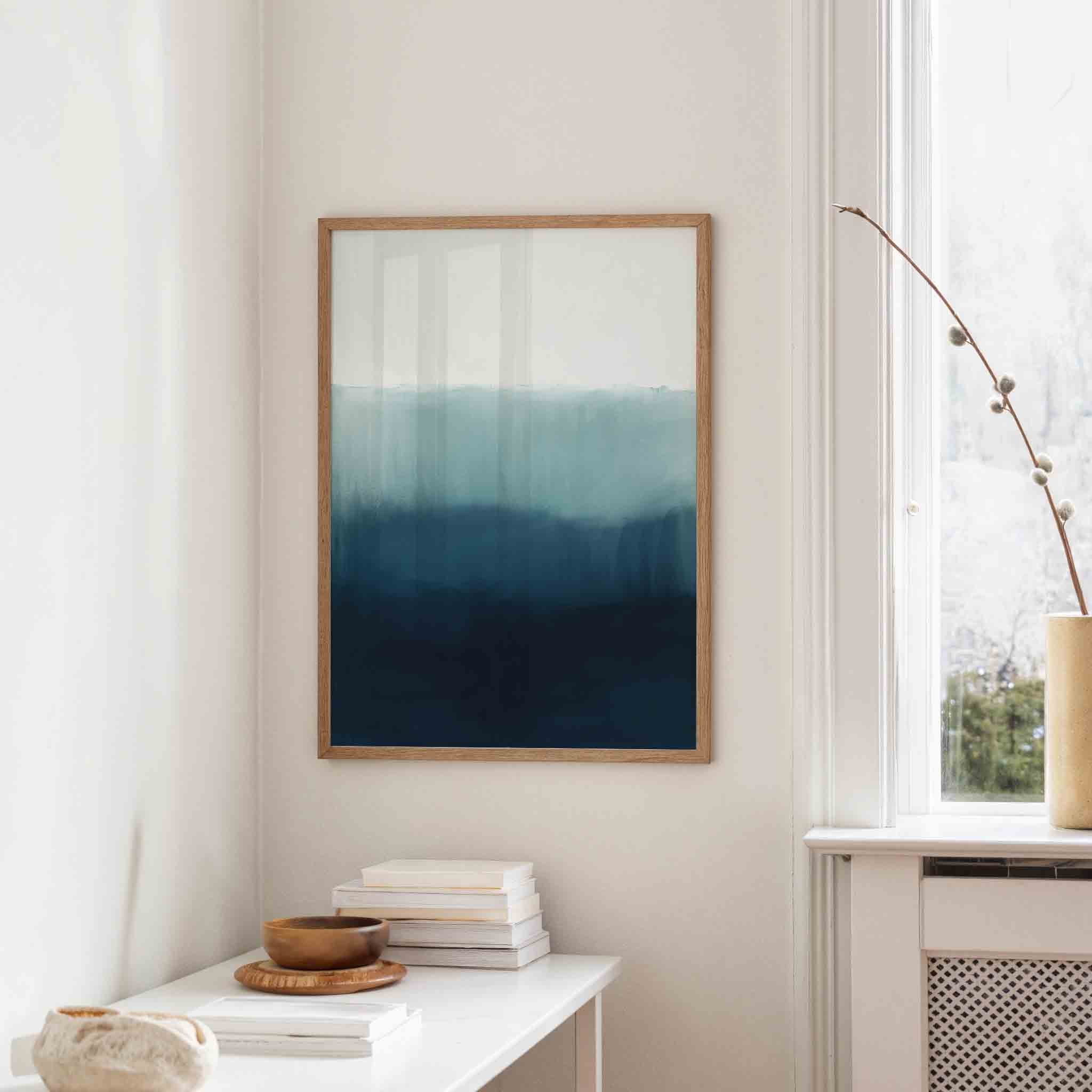 Blauwe horizon Poster