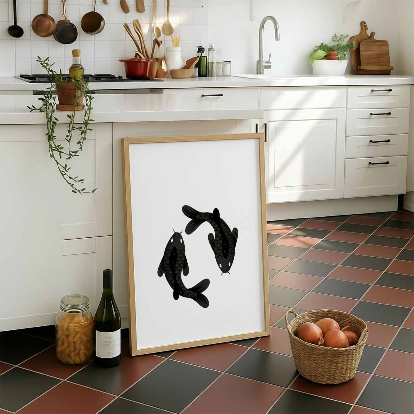 Koi Vissen Yin Yang Poster-WallArtistic