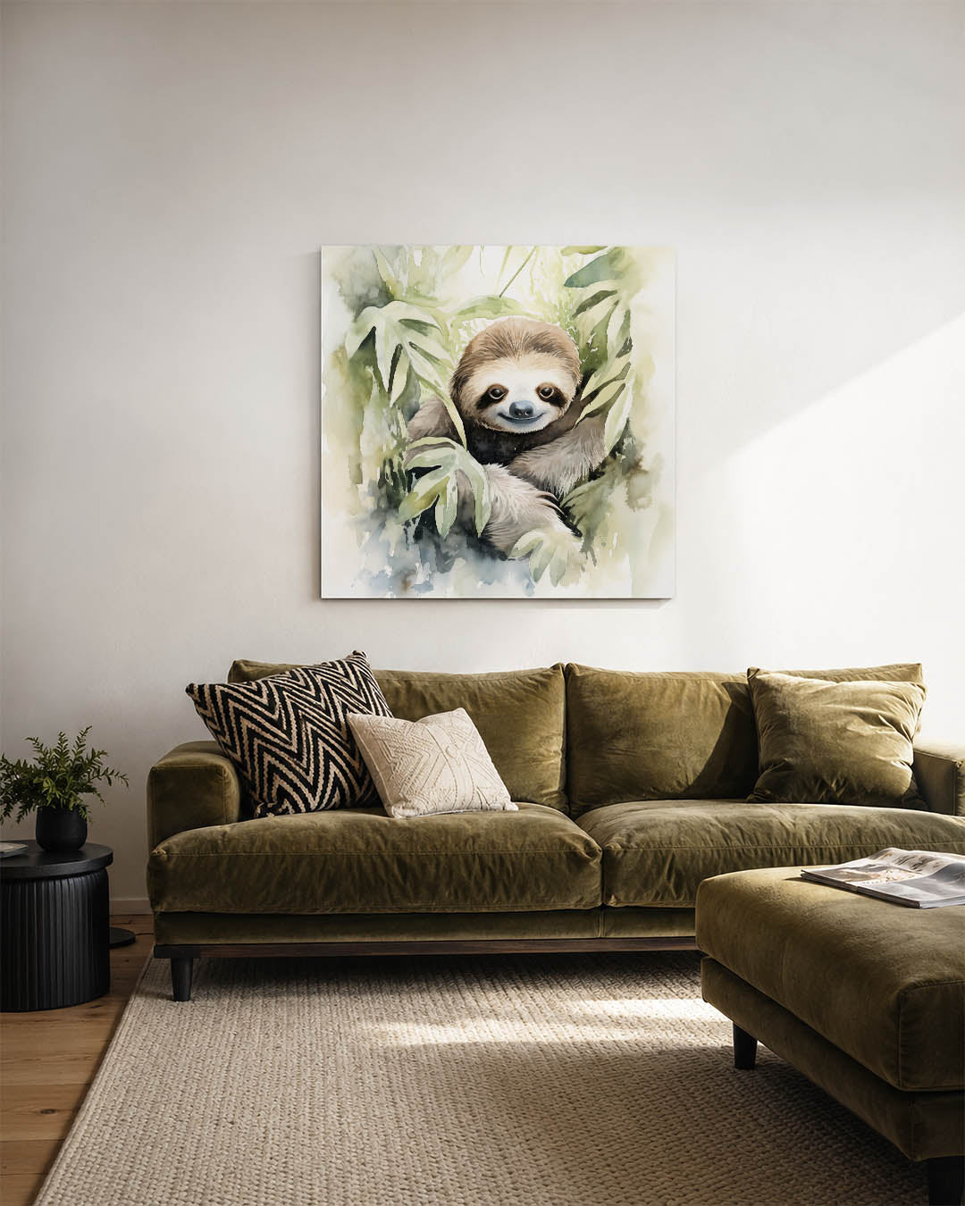 Lachende luiaard Kunstwerk