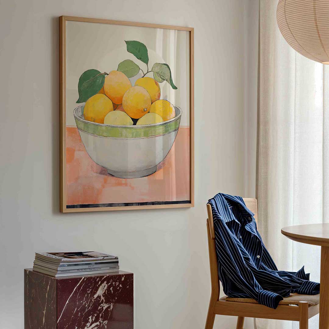 Citrusvruchten in schaal Poster
