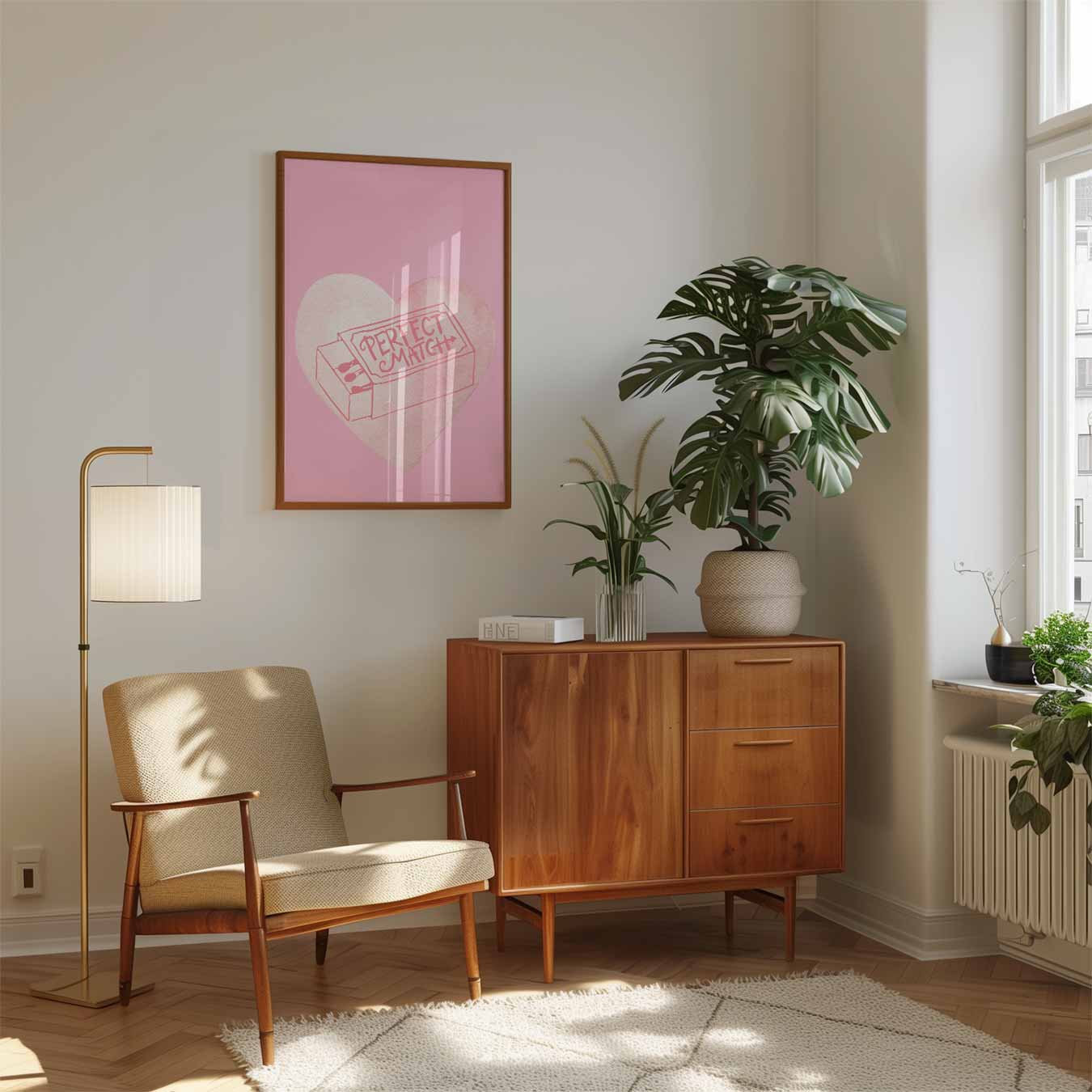 Perfect Match Heart Poster-WallArtistic