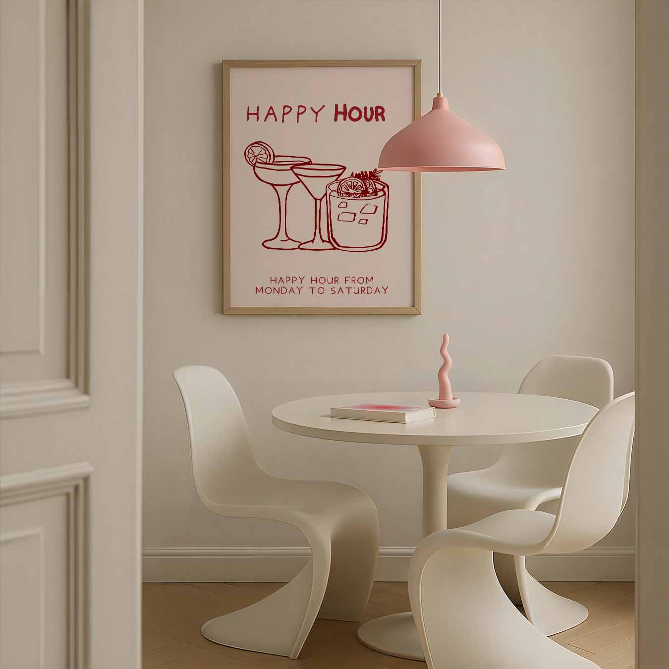 Gezellige Happy Hour Poster-WallArtistic