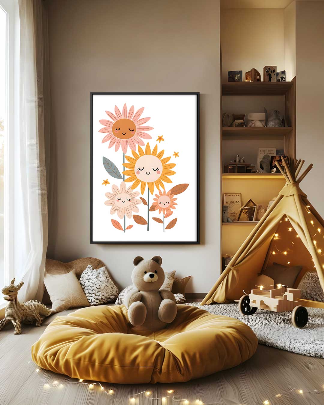 Lieve Bloemen Familie Kunstwerk-canvas-dibond-plexiglas-wanddecoratie-WallArtistic