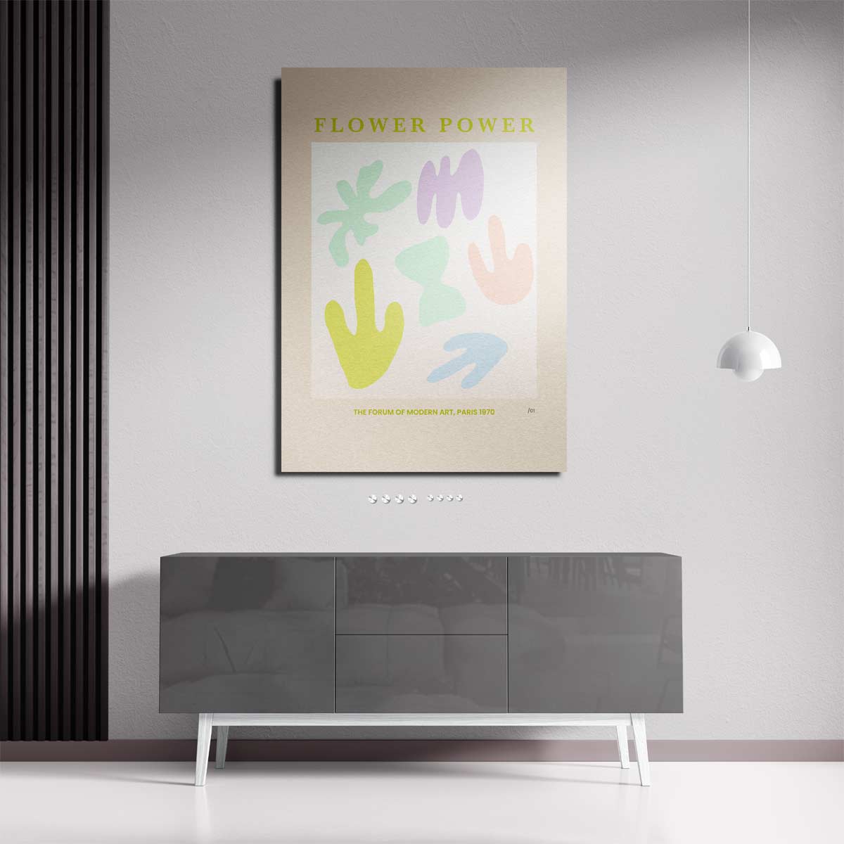 Flower Power Abstracte Kunstposter