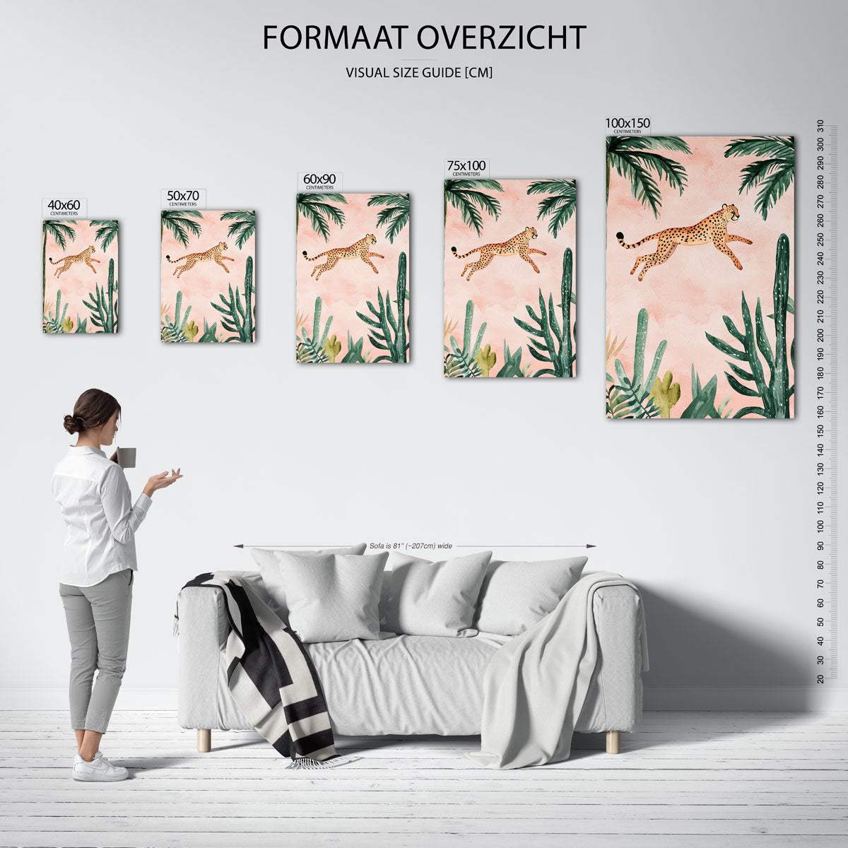 Springende luipaard Kunstwerk
