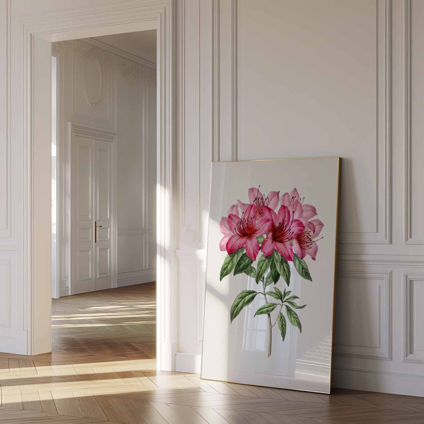Prachtige Roze Bloemenpracht Poster-WallArtistic