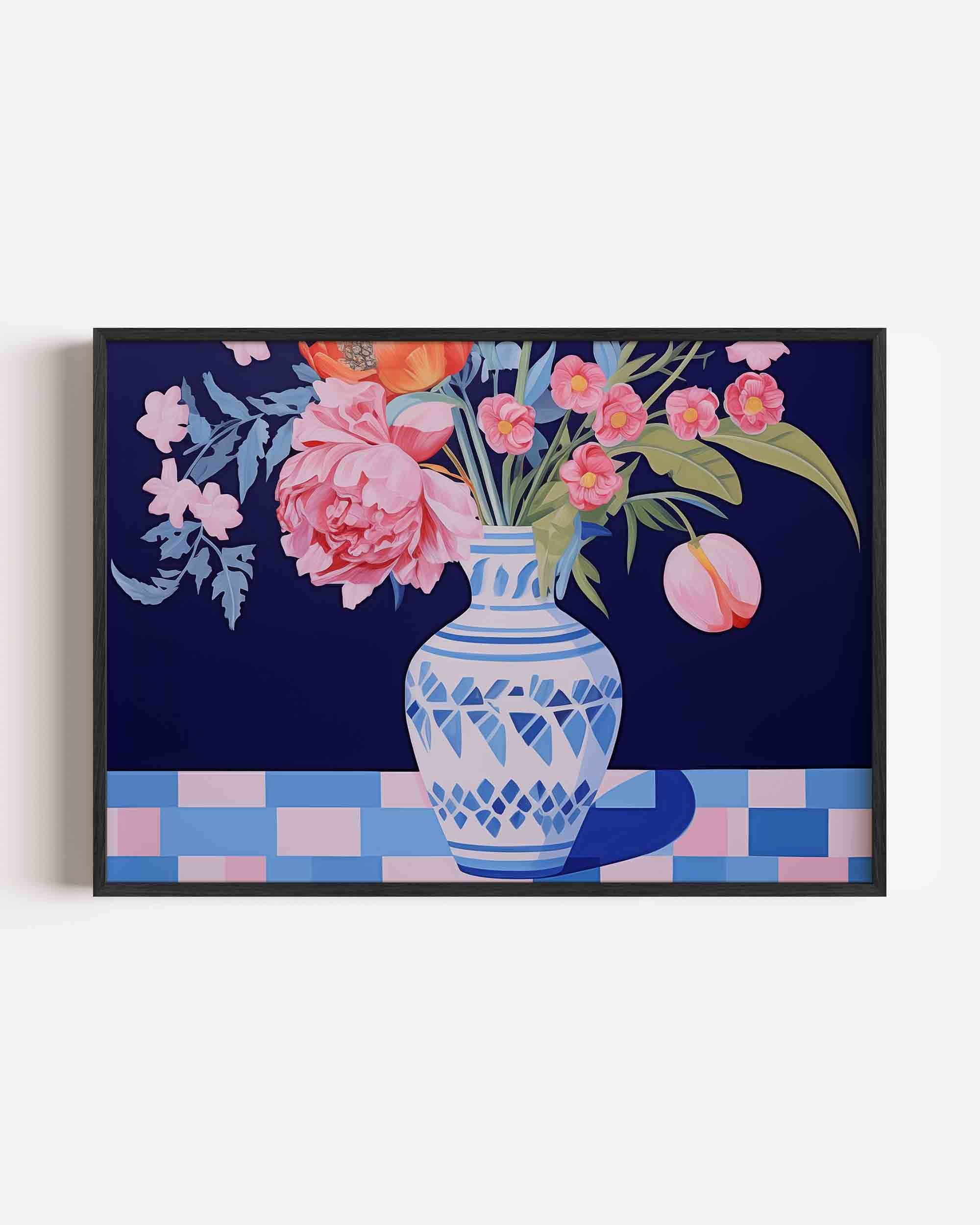 Bloemen in vaas Poster