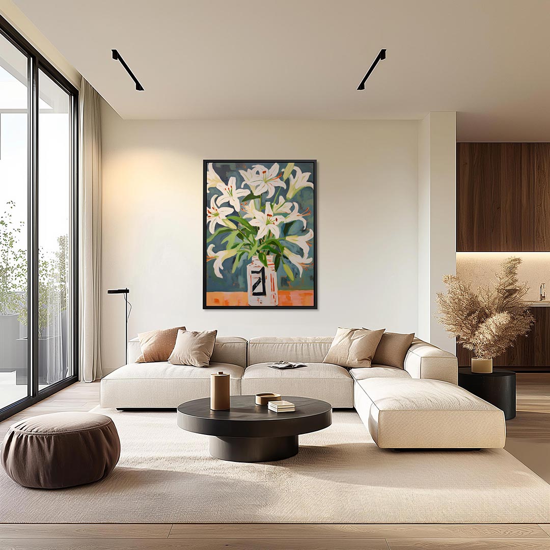 Bloemen in vaas Kunstwerk