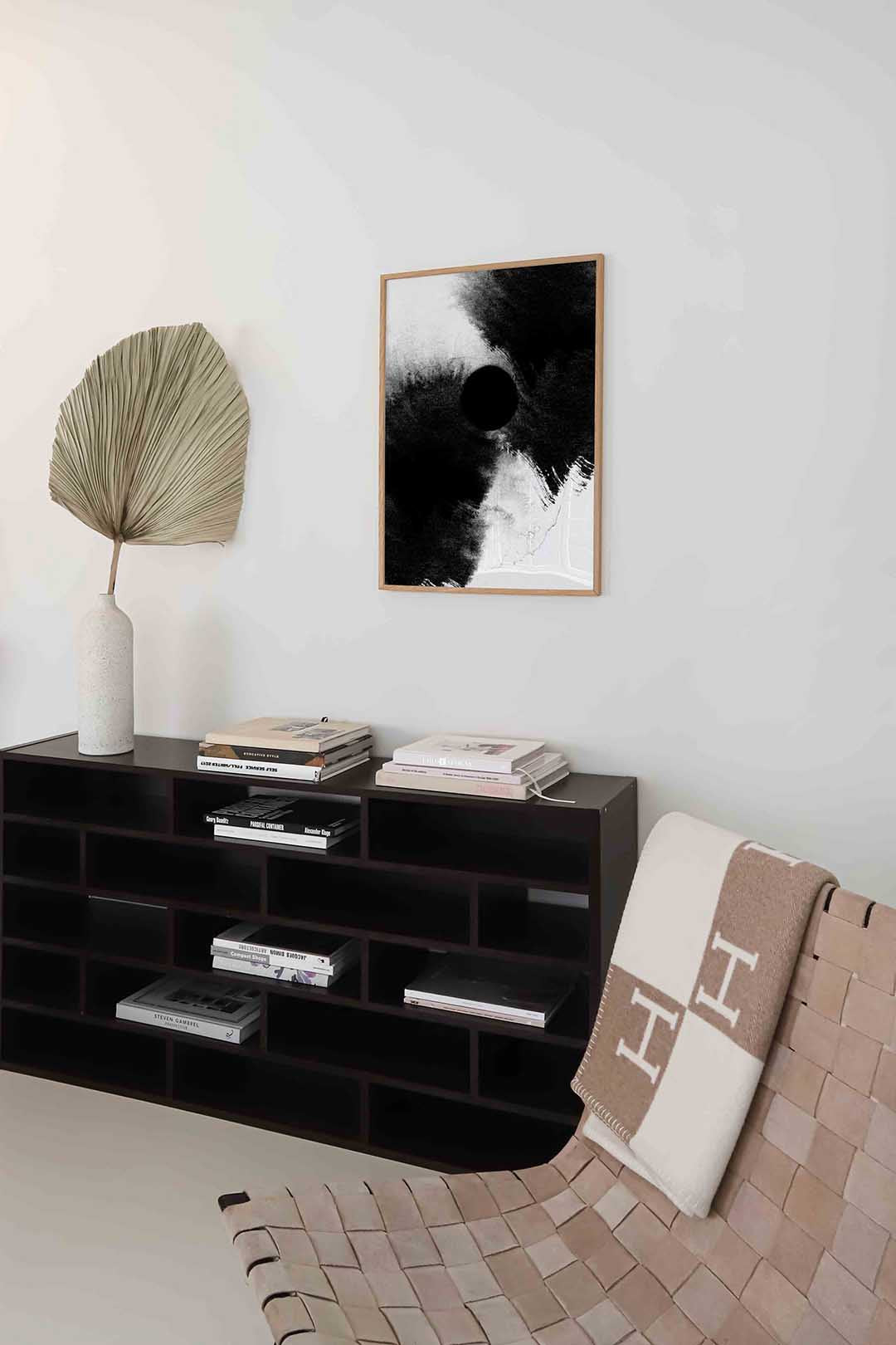 Zwart wit cirkel Poster