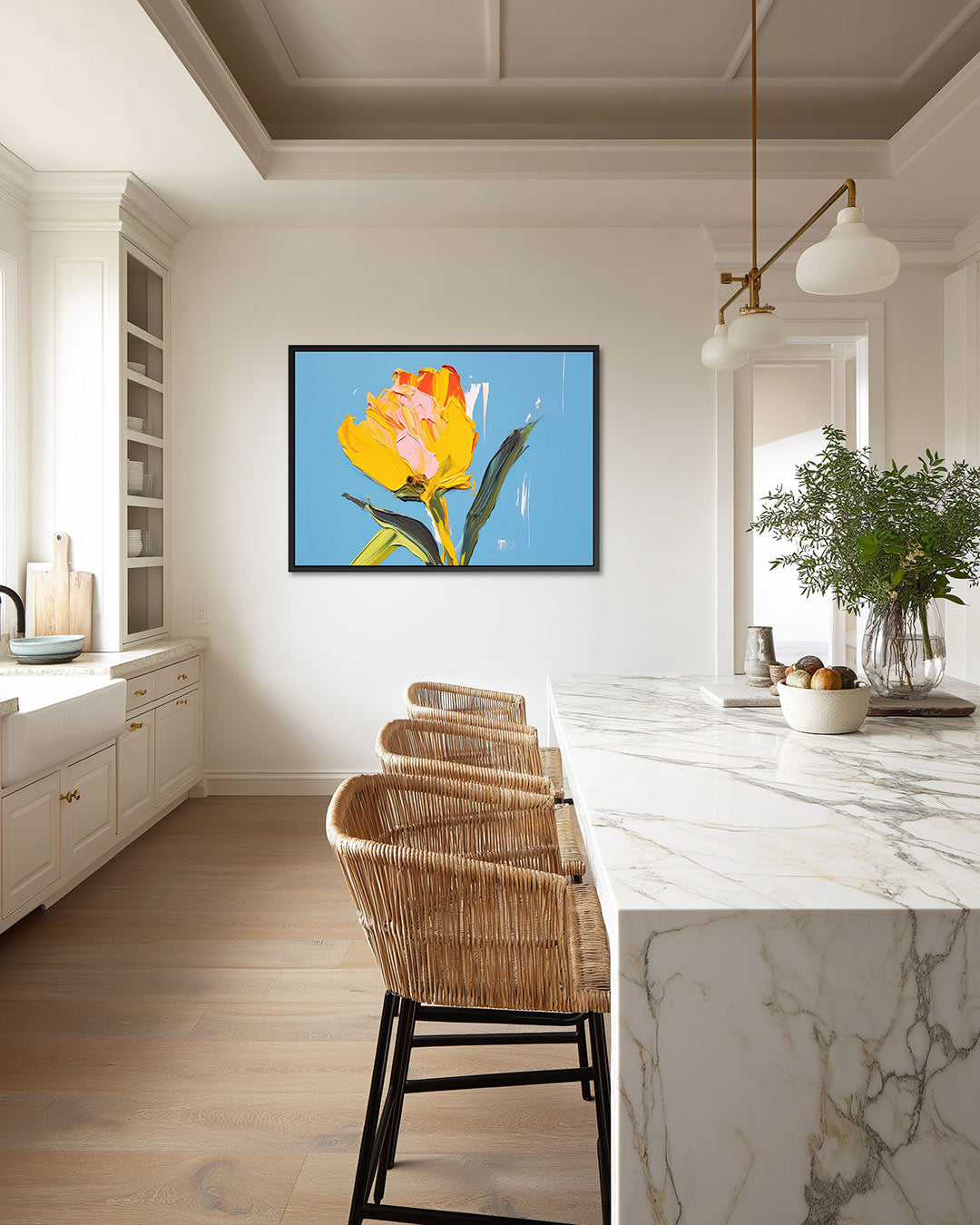 Expressieve bloem Kunstwerk