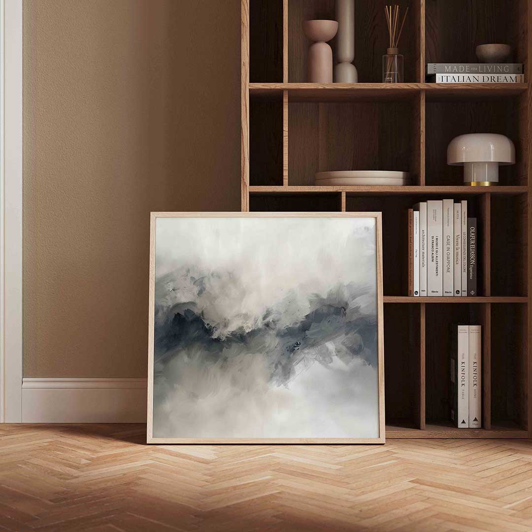 Abstracte grijze beweging Poster