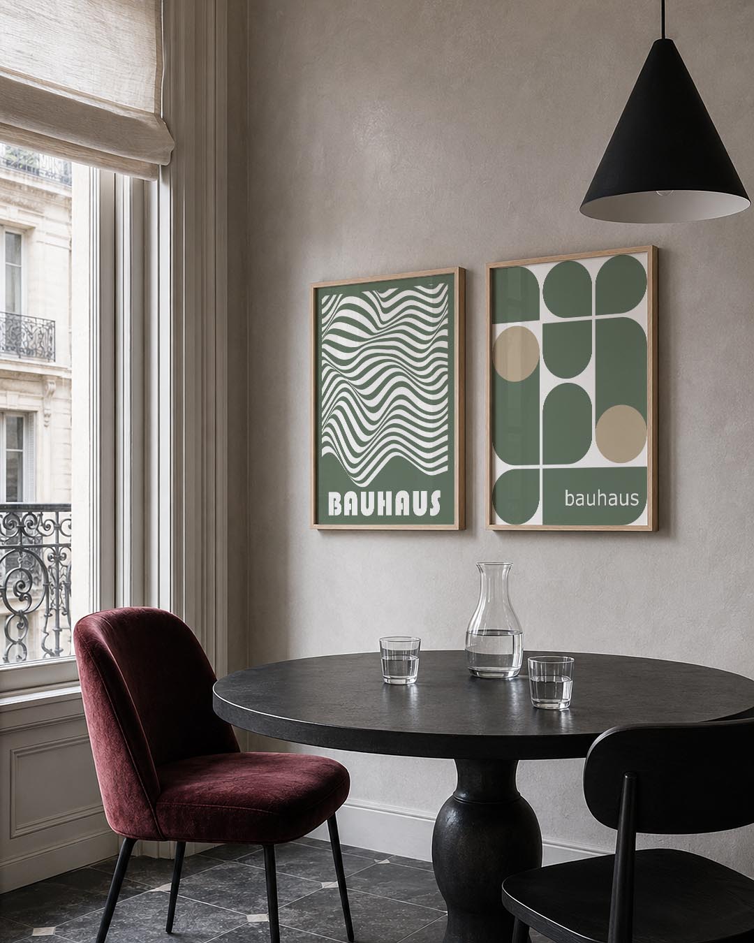 Golvend lijnenspel Posterset