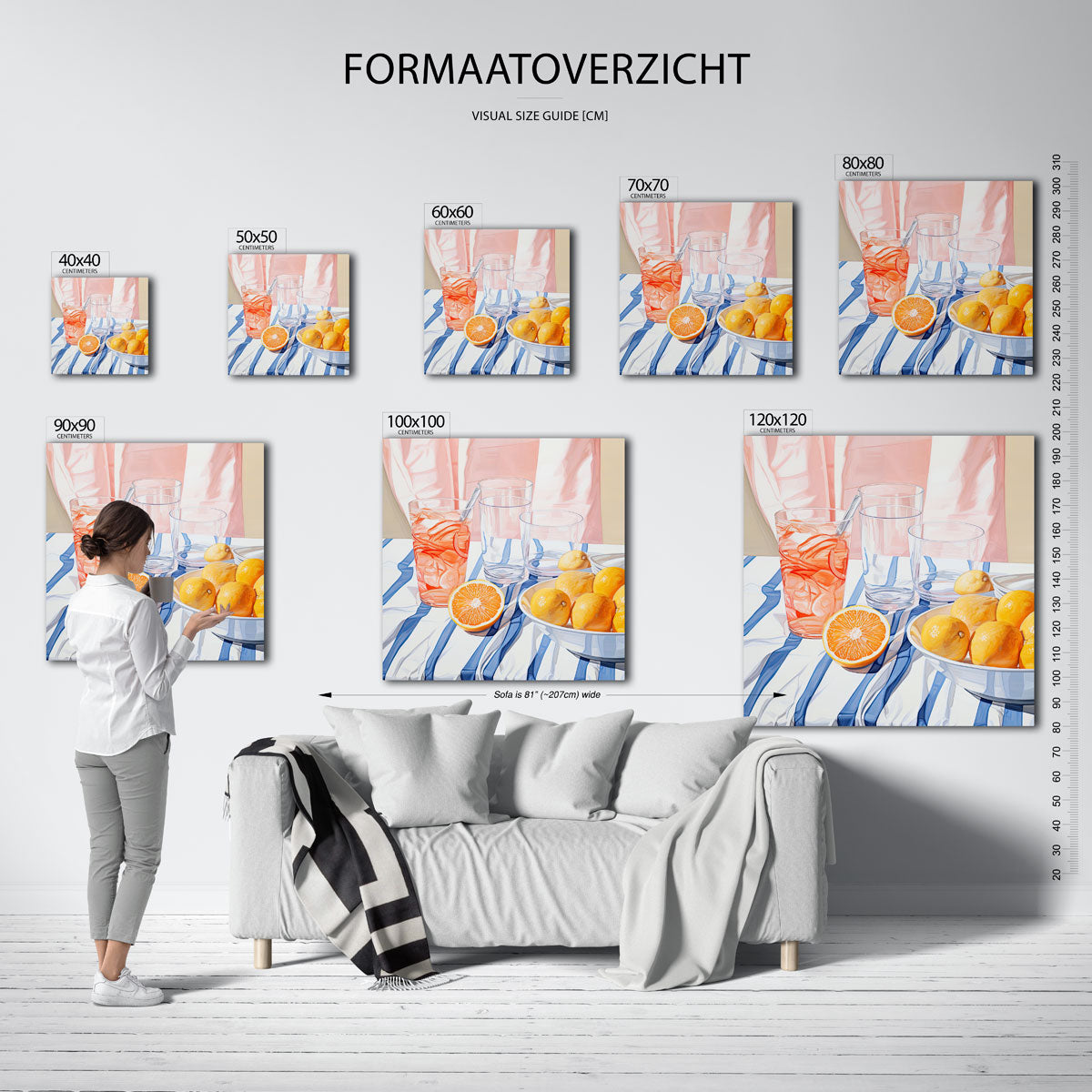 Citrus en glazen Poster