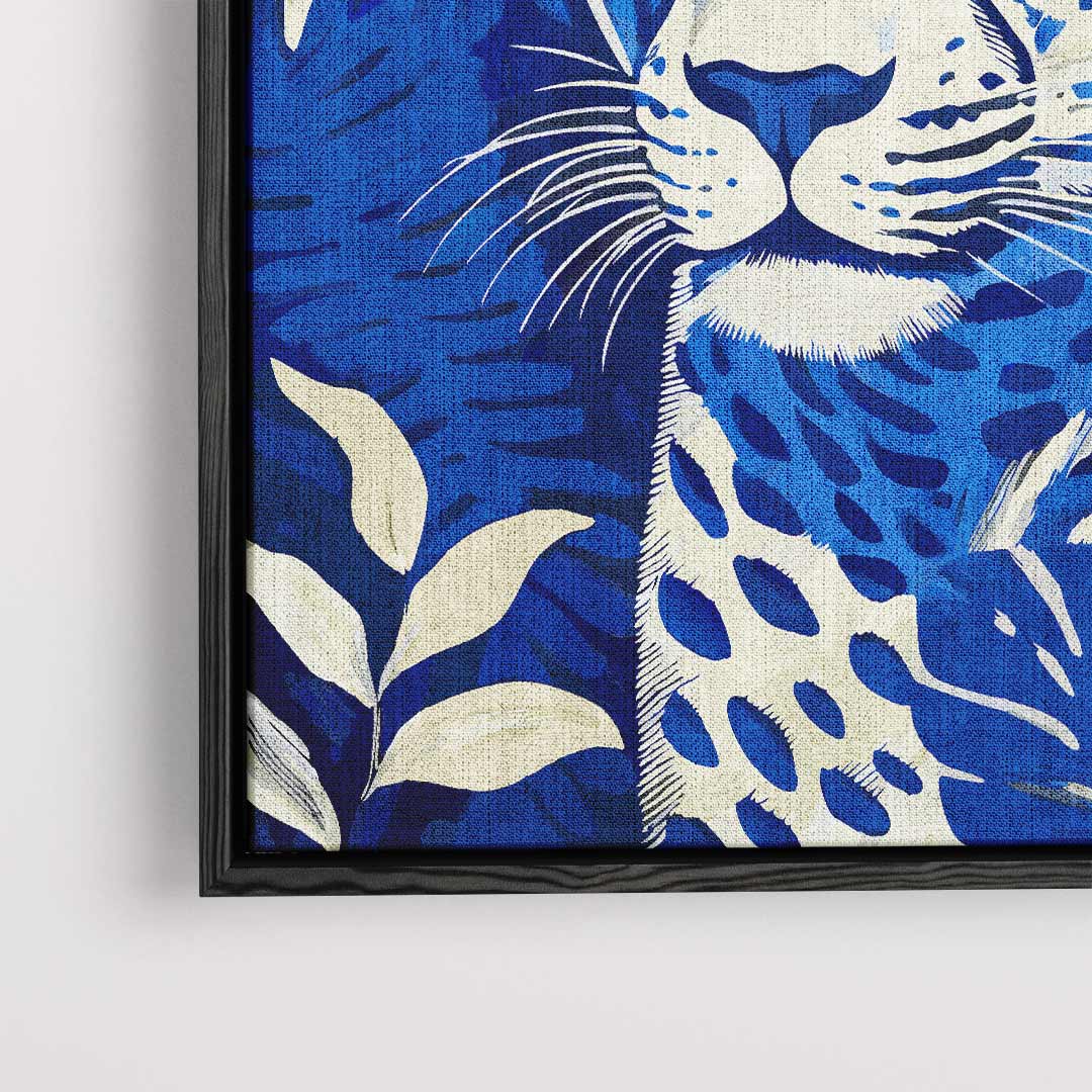 Blauwe Jungleluipaard Kunstwerk