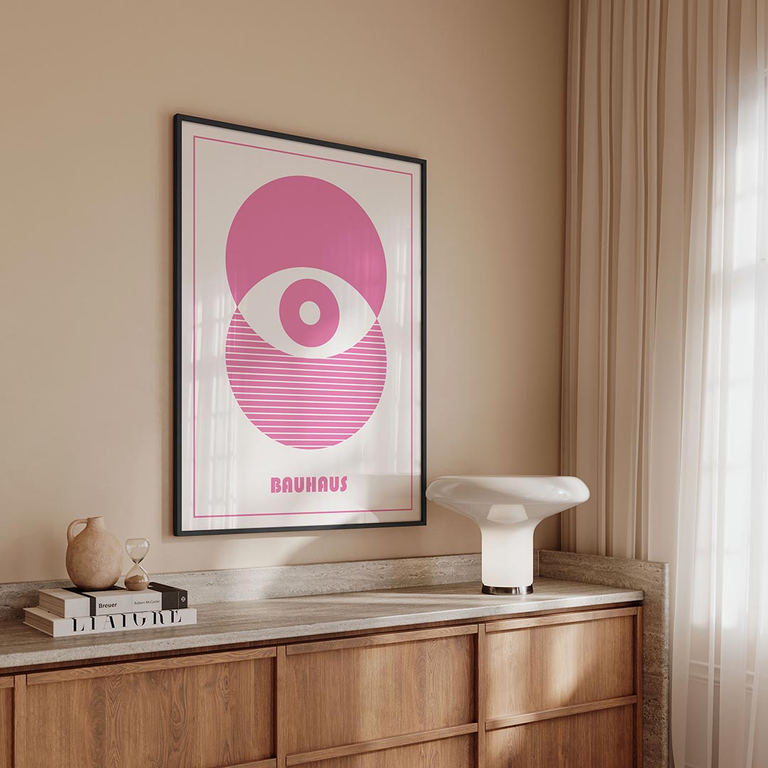 Cirkelpatroon en lijnen Poster