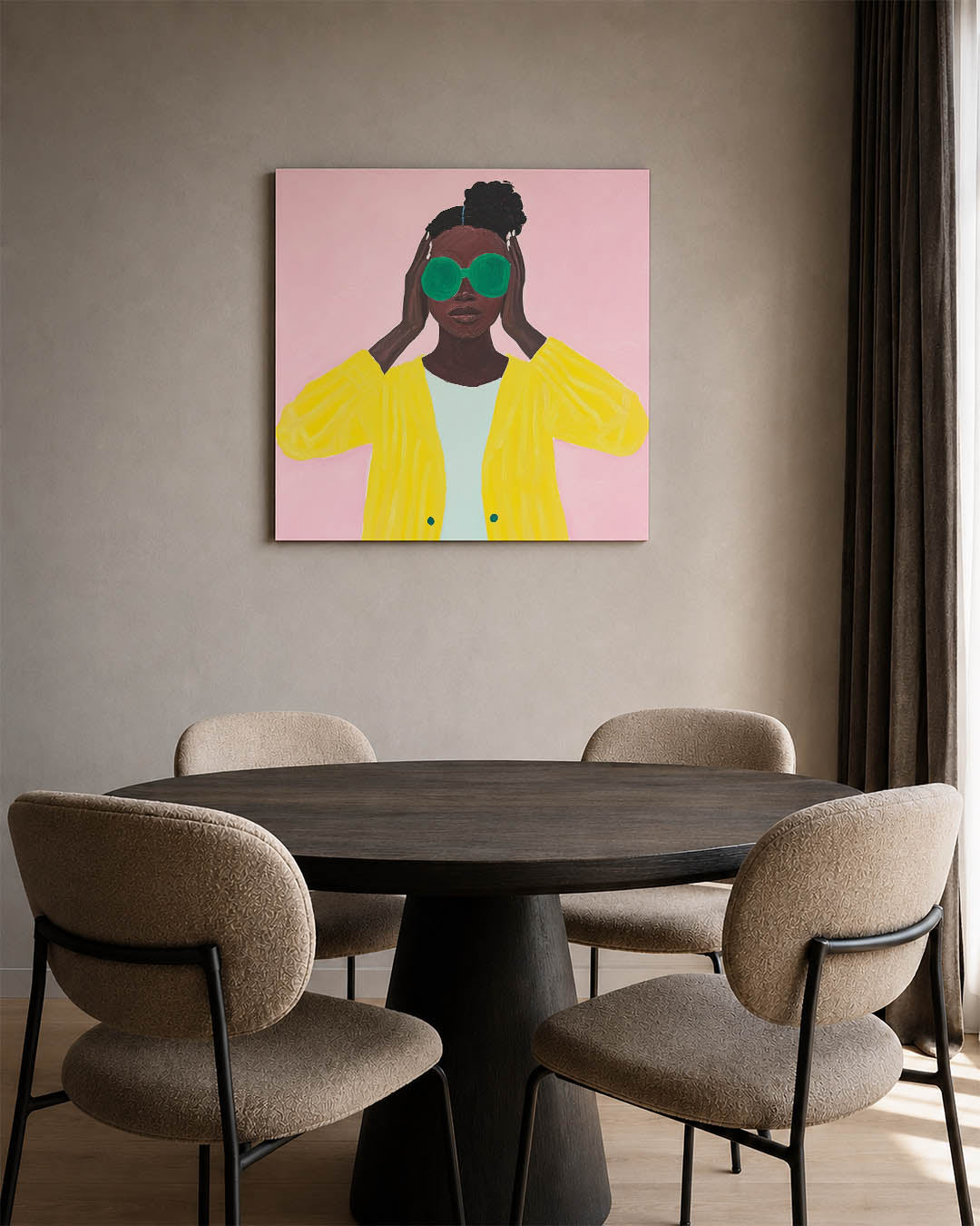 Vrolijke portretstudie Kunstwerk