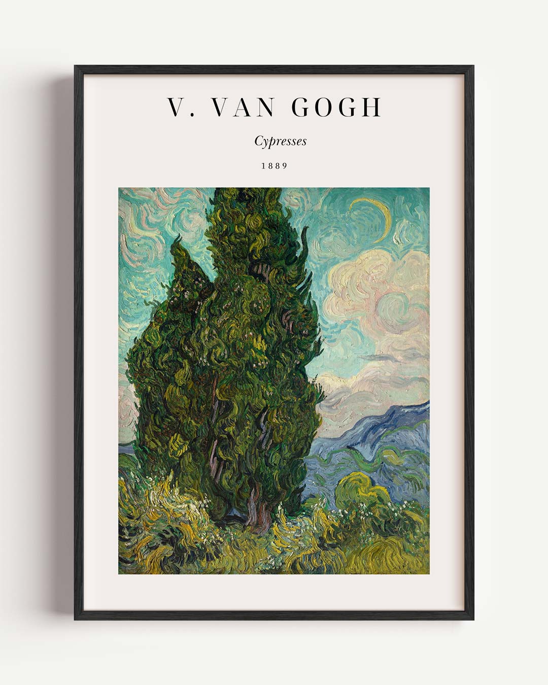 Van Gogh Cypresses Poster-WallArtistic