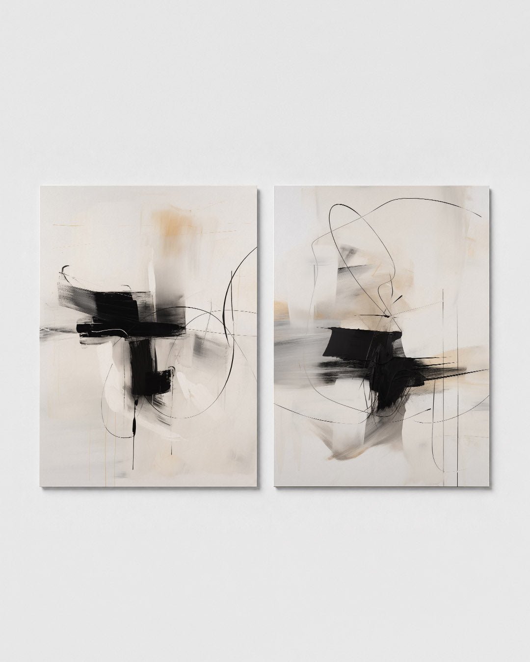 Zwart wit dynamiek Posterset