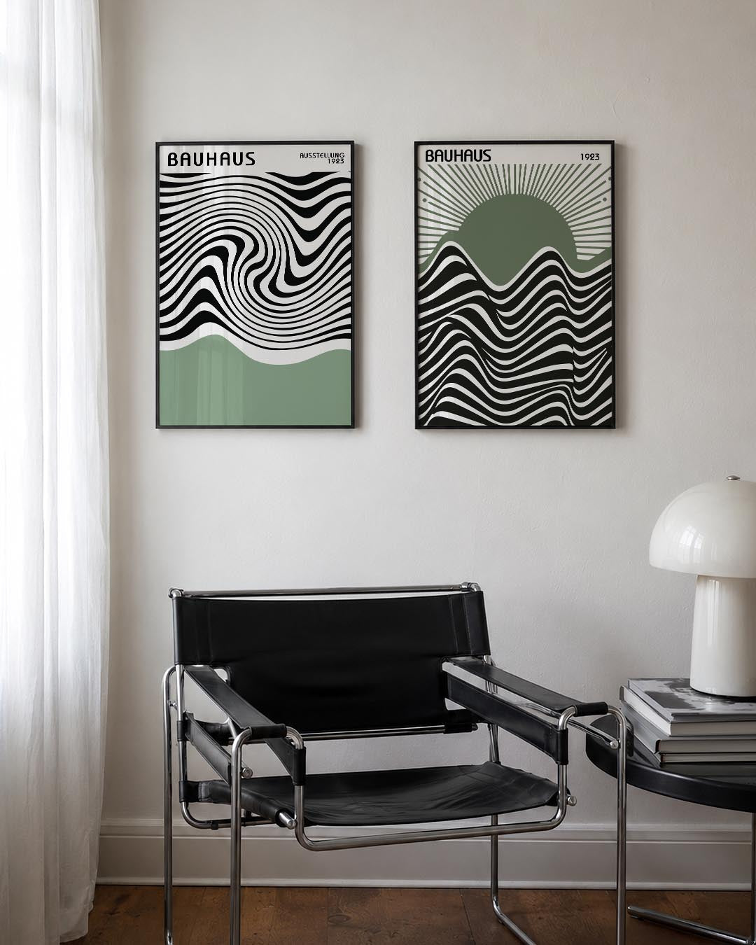 Golvend lijnenspel Posterset