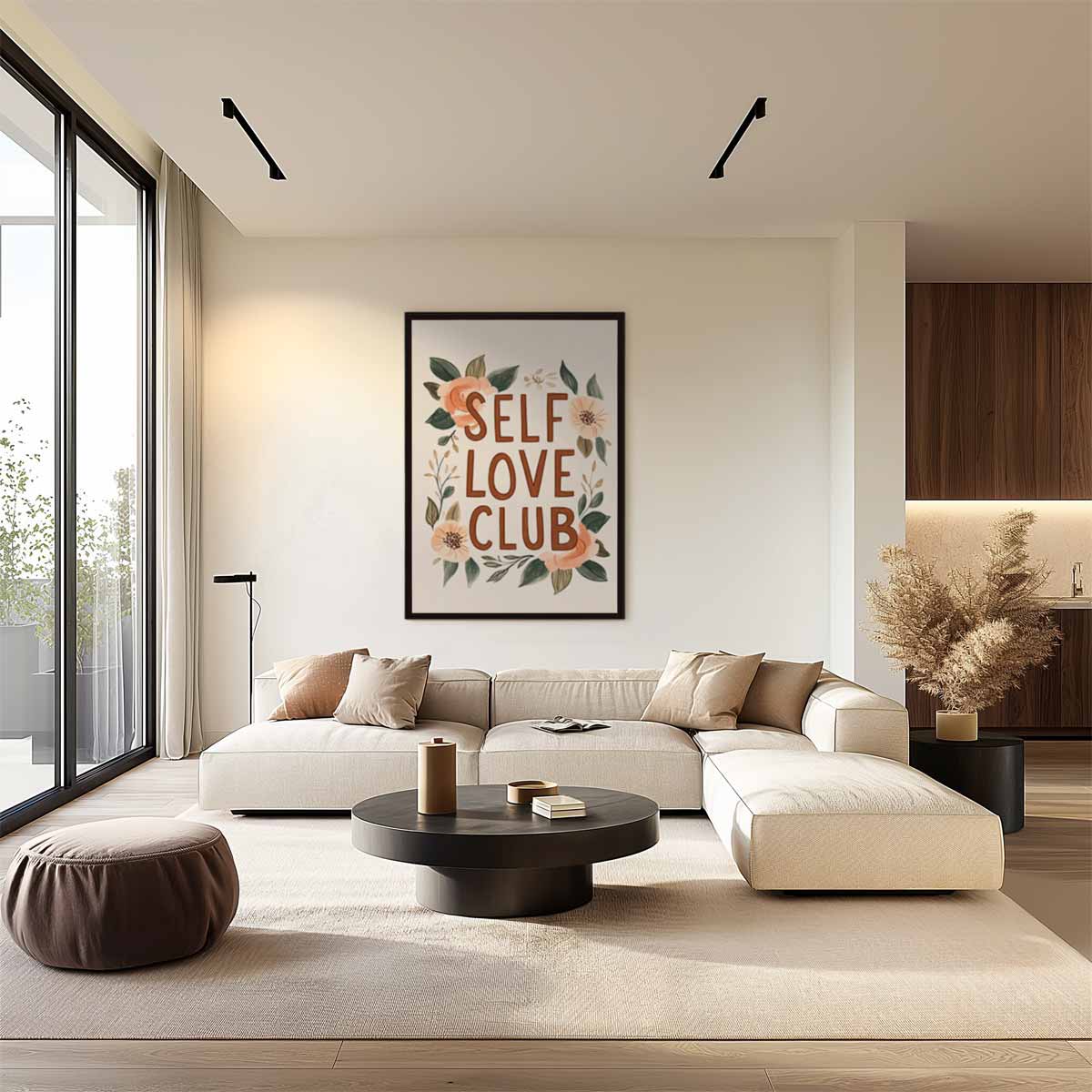 Zelfliefde Club Bloemenkunst Kunstwerk-canvas-dibond-plexiglas-wanddecoratie-WallArtistic