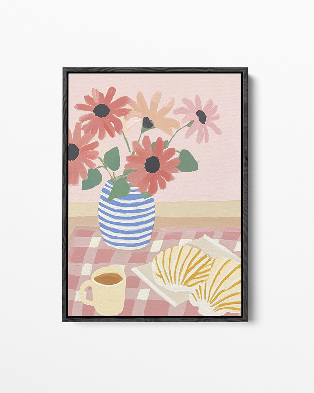 Bloemen en gebak Kunstwerk