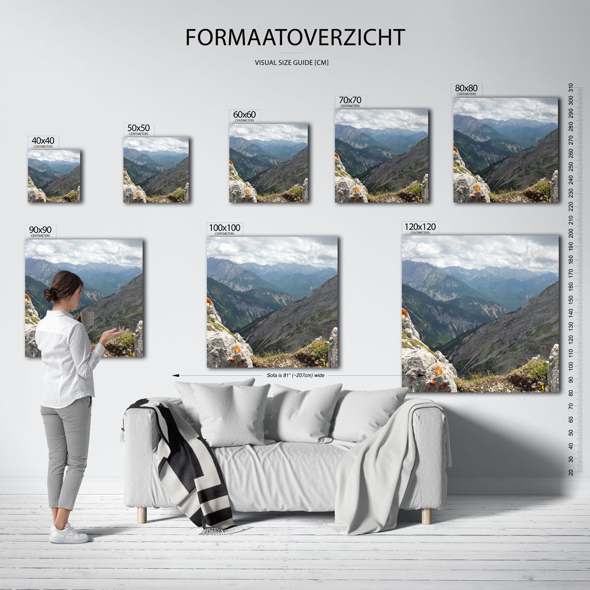 Berglandschap met rotsen Poster