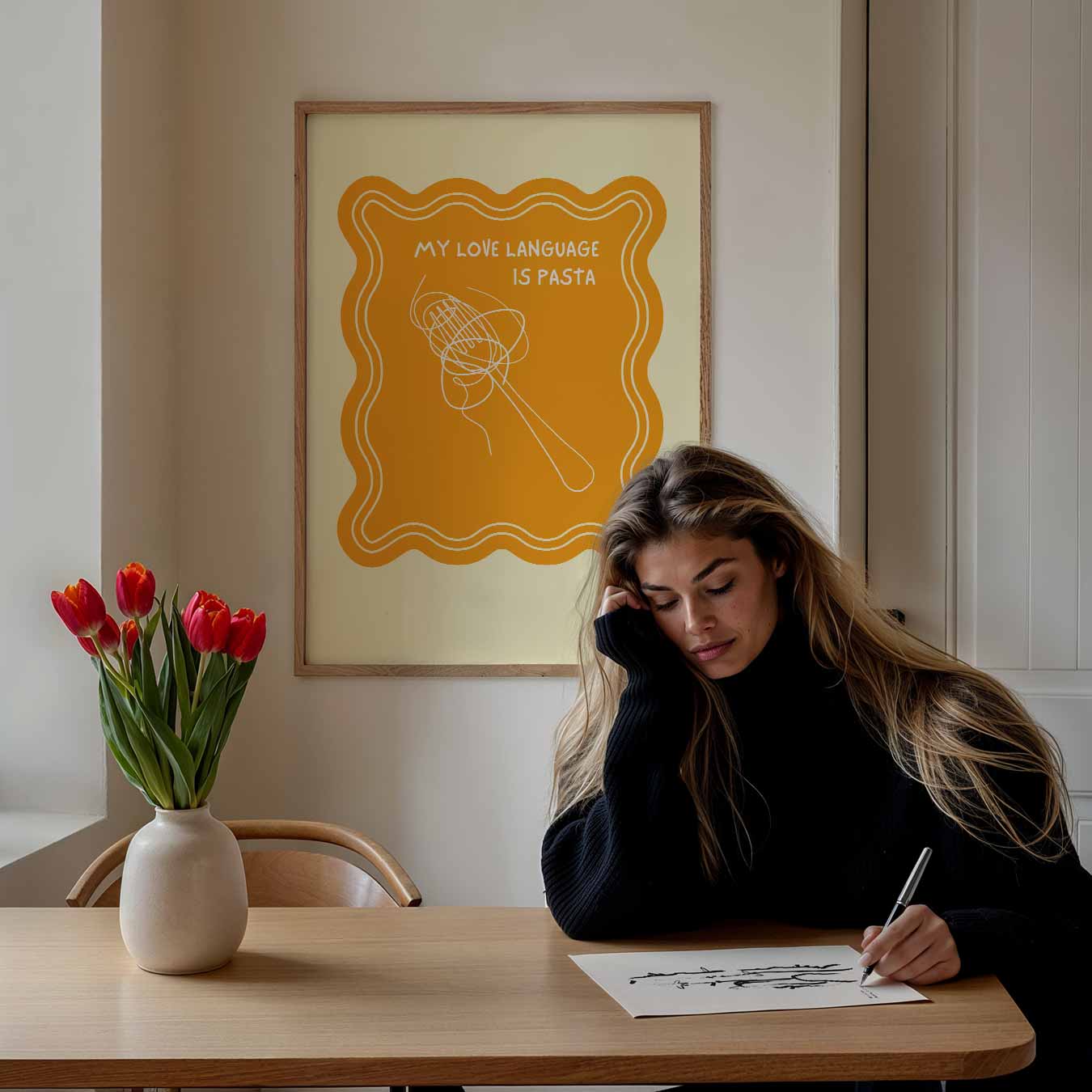 Pasta Love Language Poster-WallArtistic