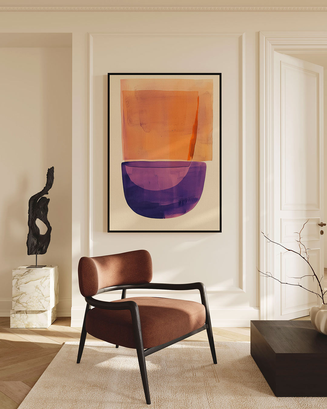 Geometrische kleurencompositie Kunstwerk