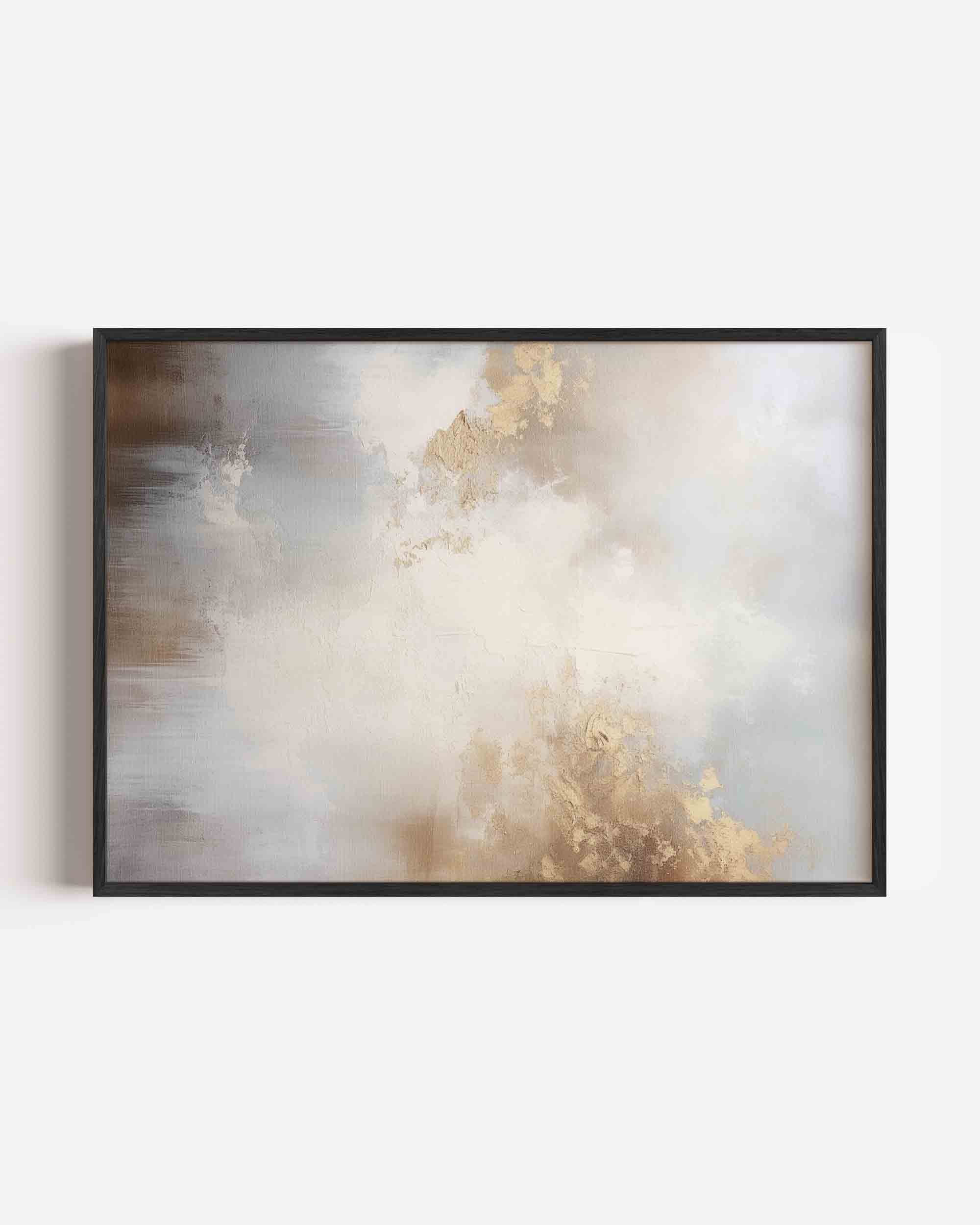 Abstracte beige en grijze Poster