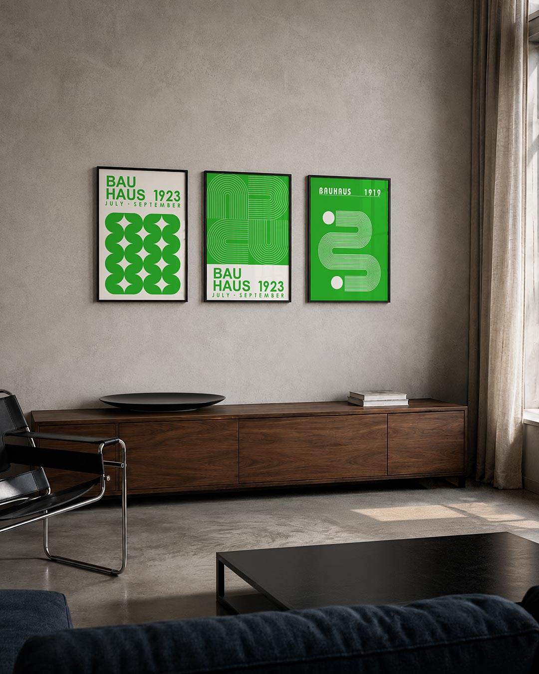 Groene vormritme Posterset