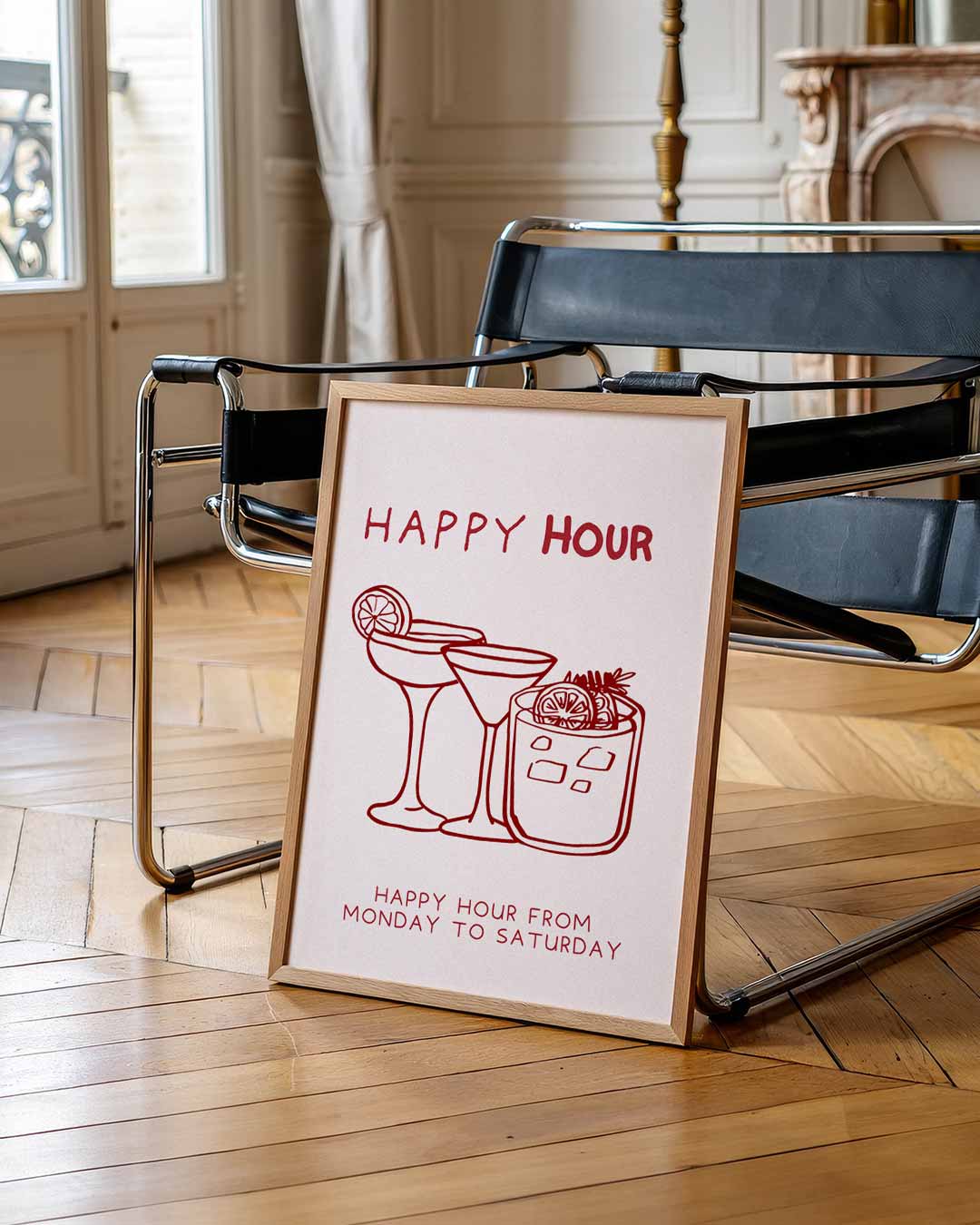 Gezellige Happy Hour Poster-WallArtistic