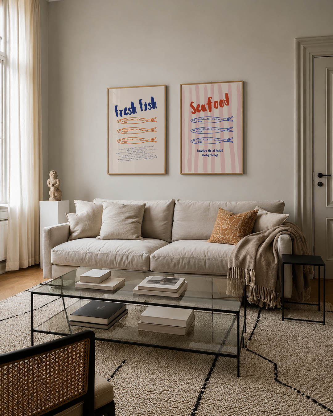 Vissen en letters Posterset