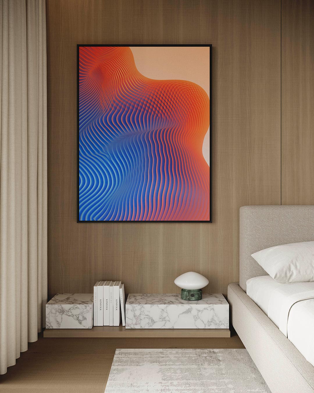 Golvende kleuren Kunstwerk