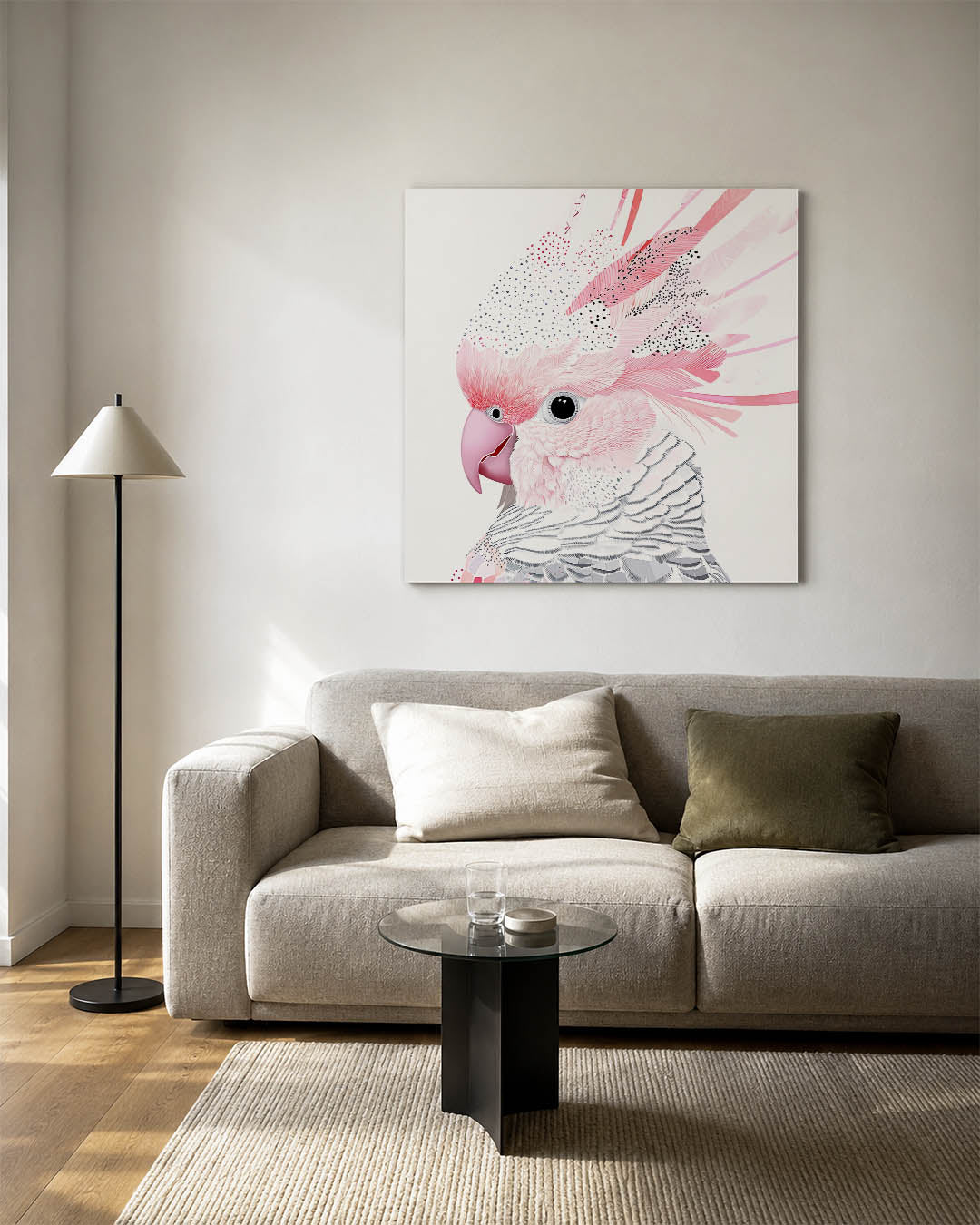 Vogelsilhouet met patronen Kunstwerk