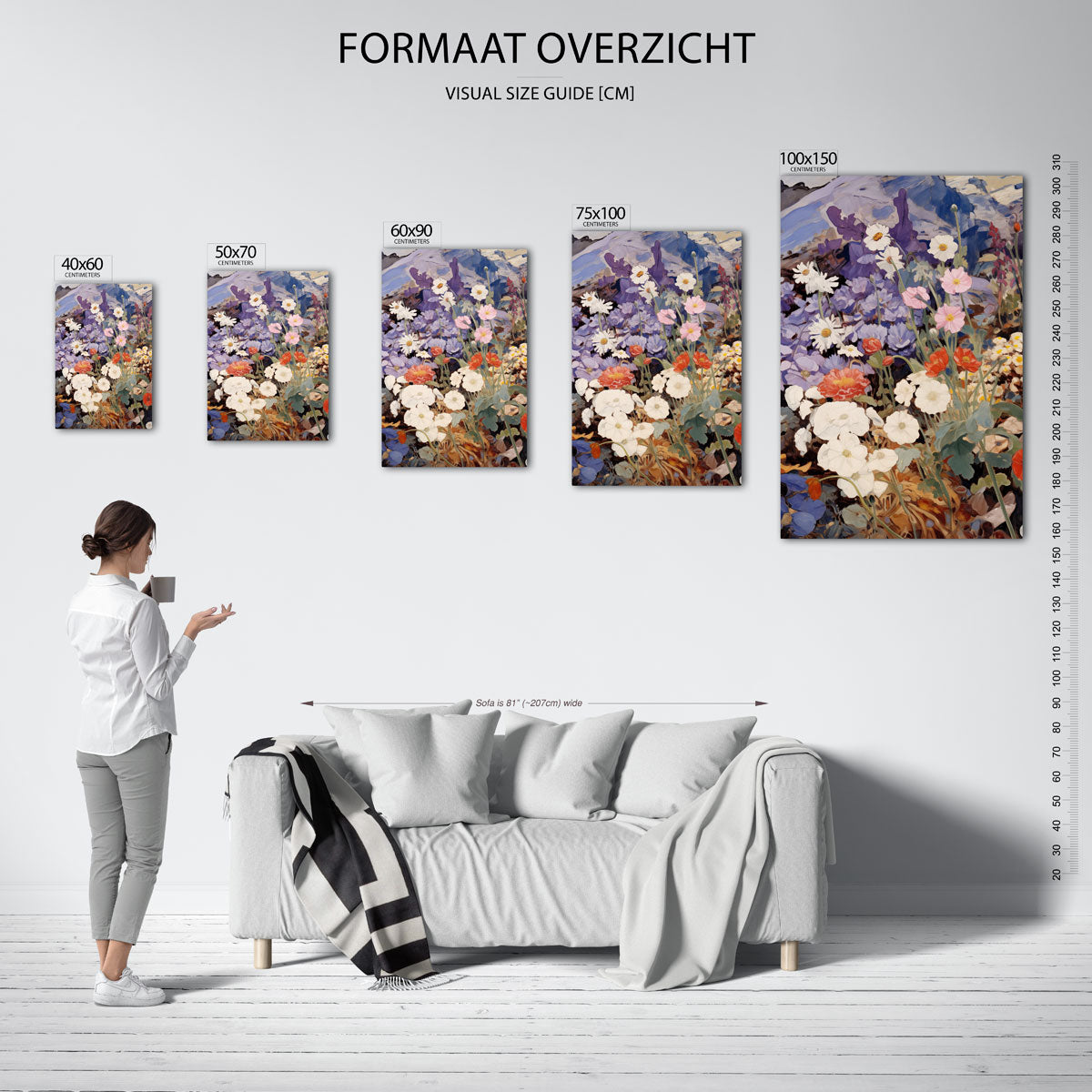 Bloemenpracht in kleuren Kunstwerk