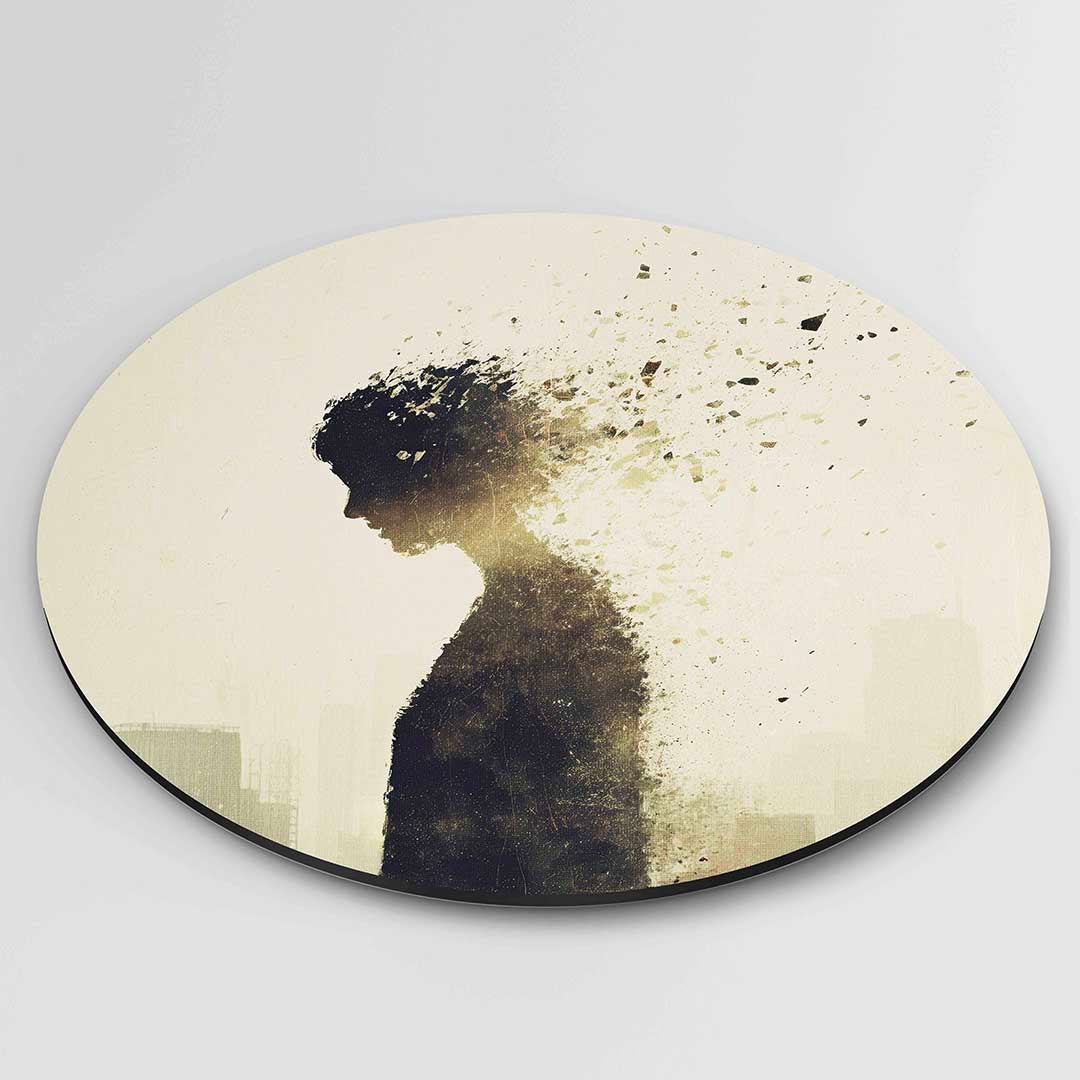 Silhouet van figuur Muurcirkel