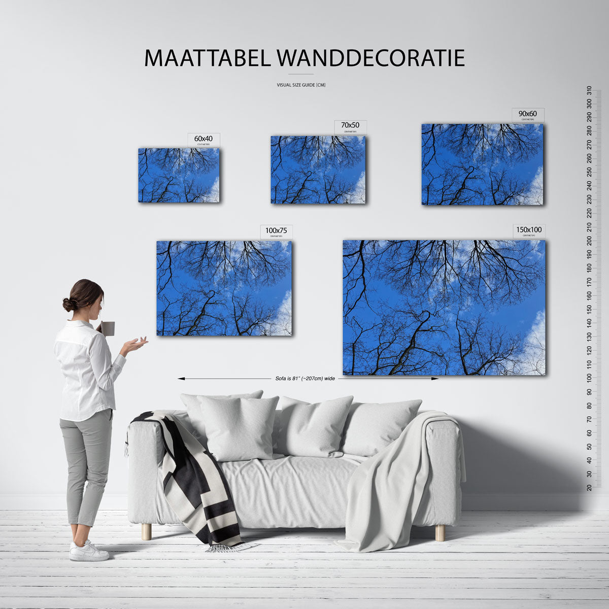 Boomtakken tegen lucht Kunstwerk