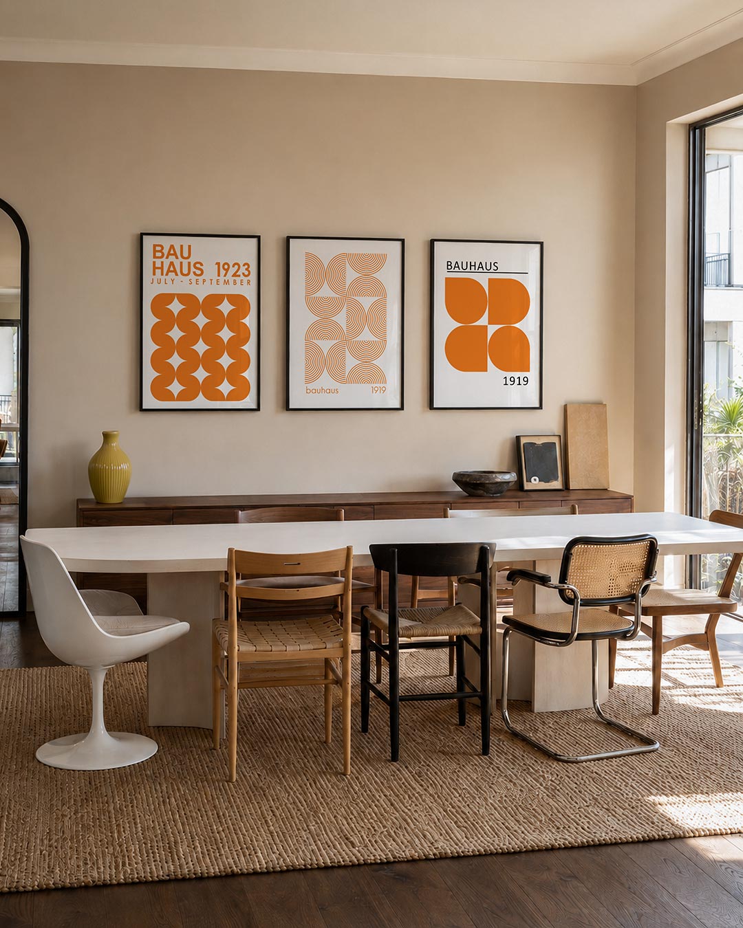 Oranje vormenspel Posterset