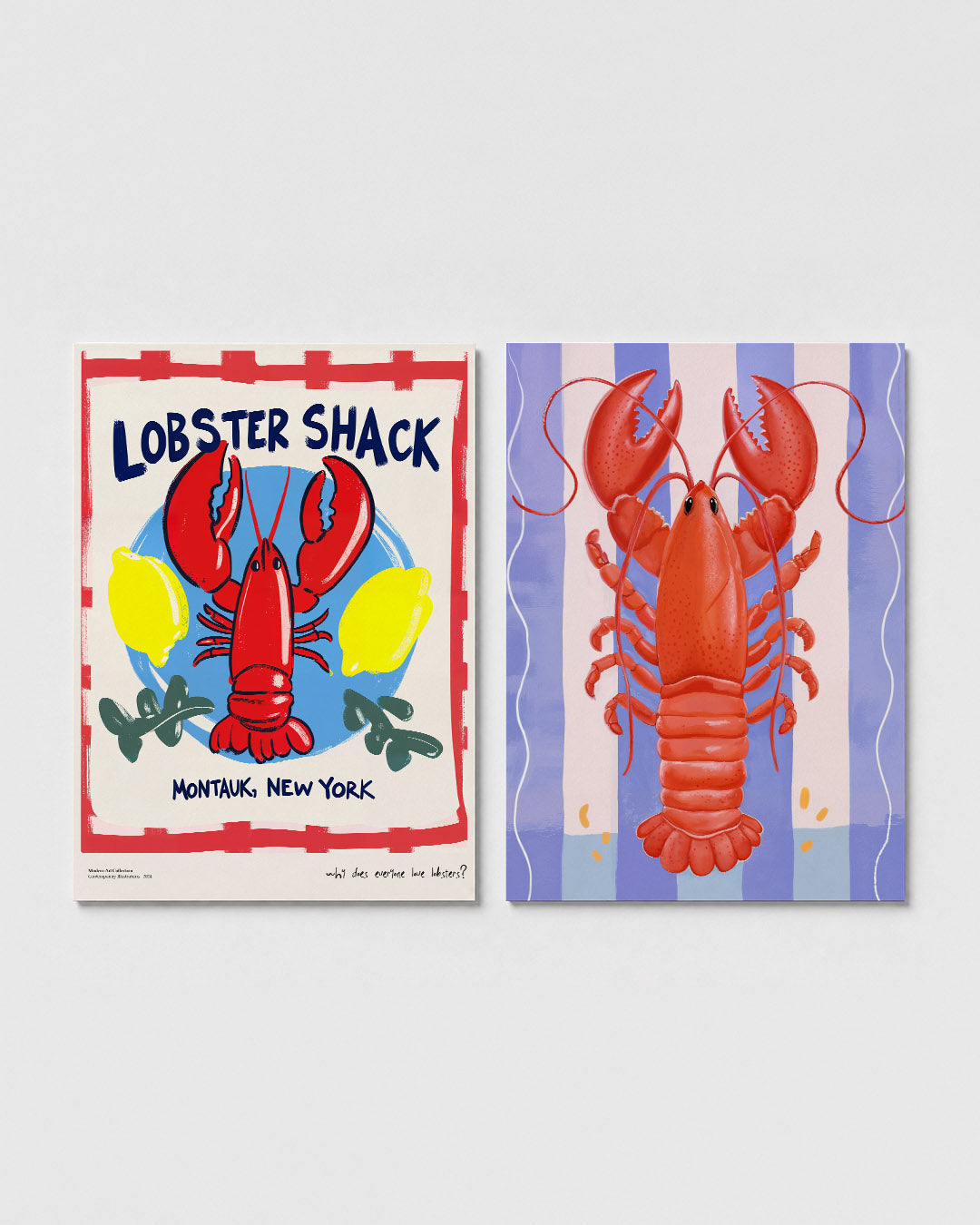 Kleurrijke kreeft Posterset