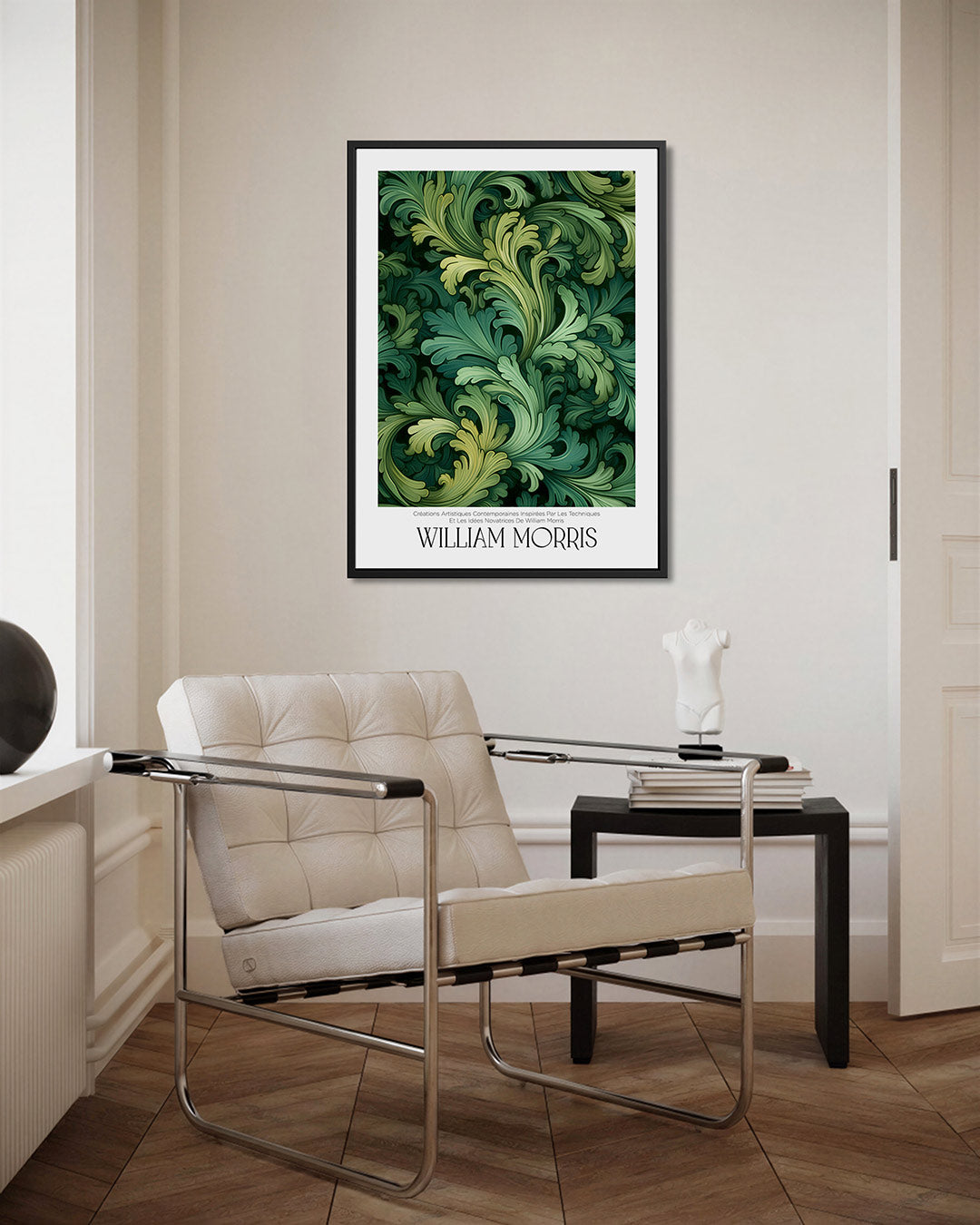 Groene bladpatronen Kunstwerk